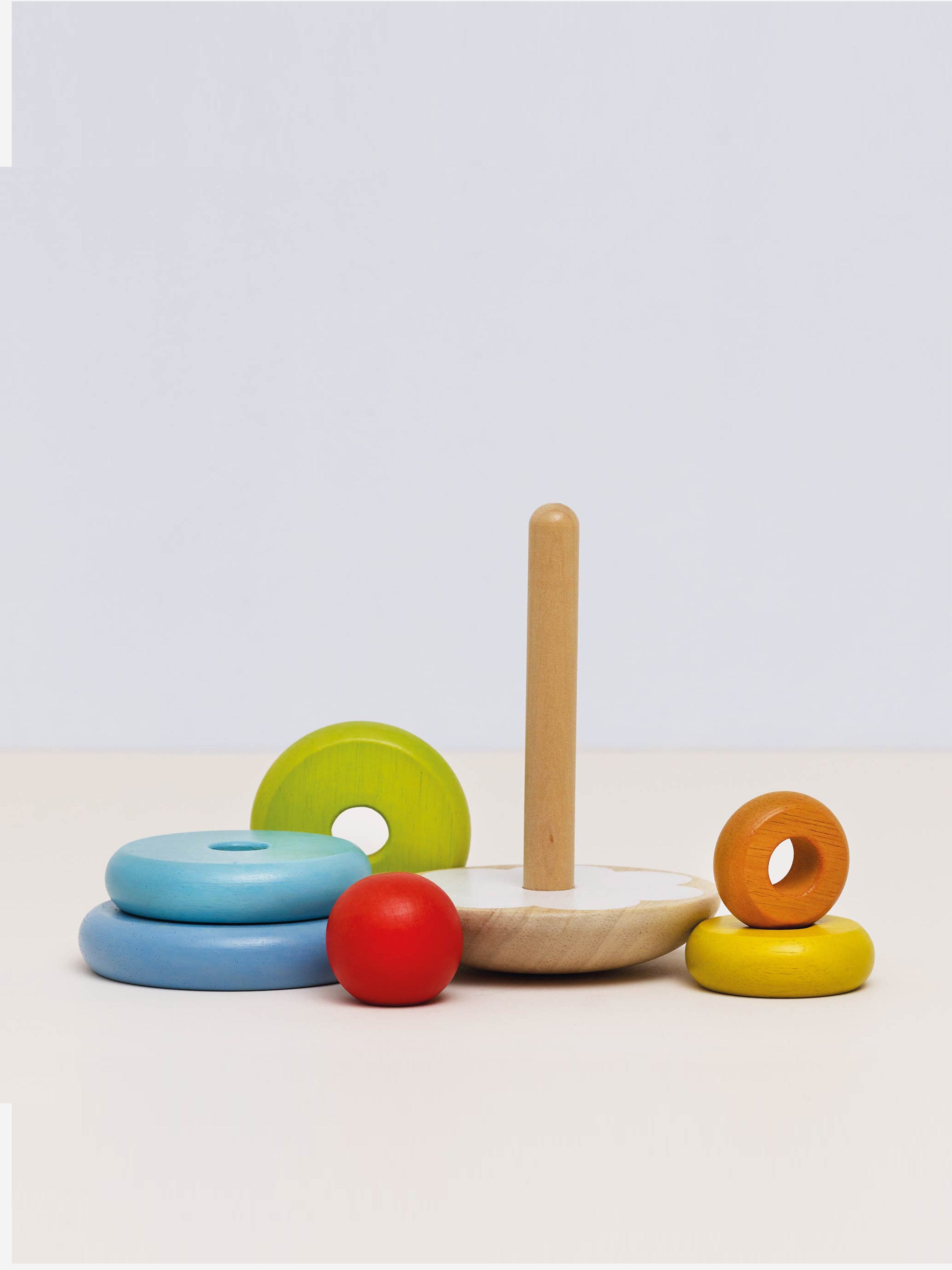Le Toy Van Rainbow Stacking Tower-7 Piece (W:11.5 x D:11.5 x H:18cm) Enjoy For Sale