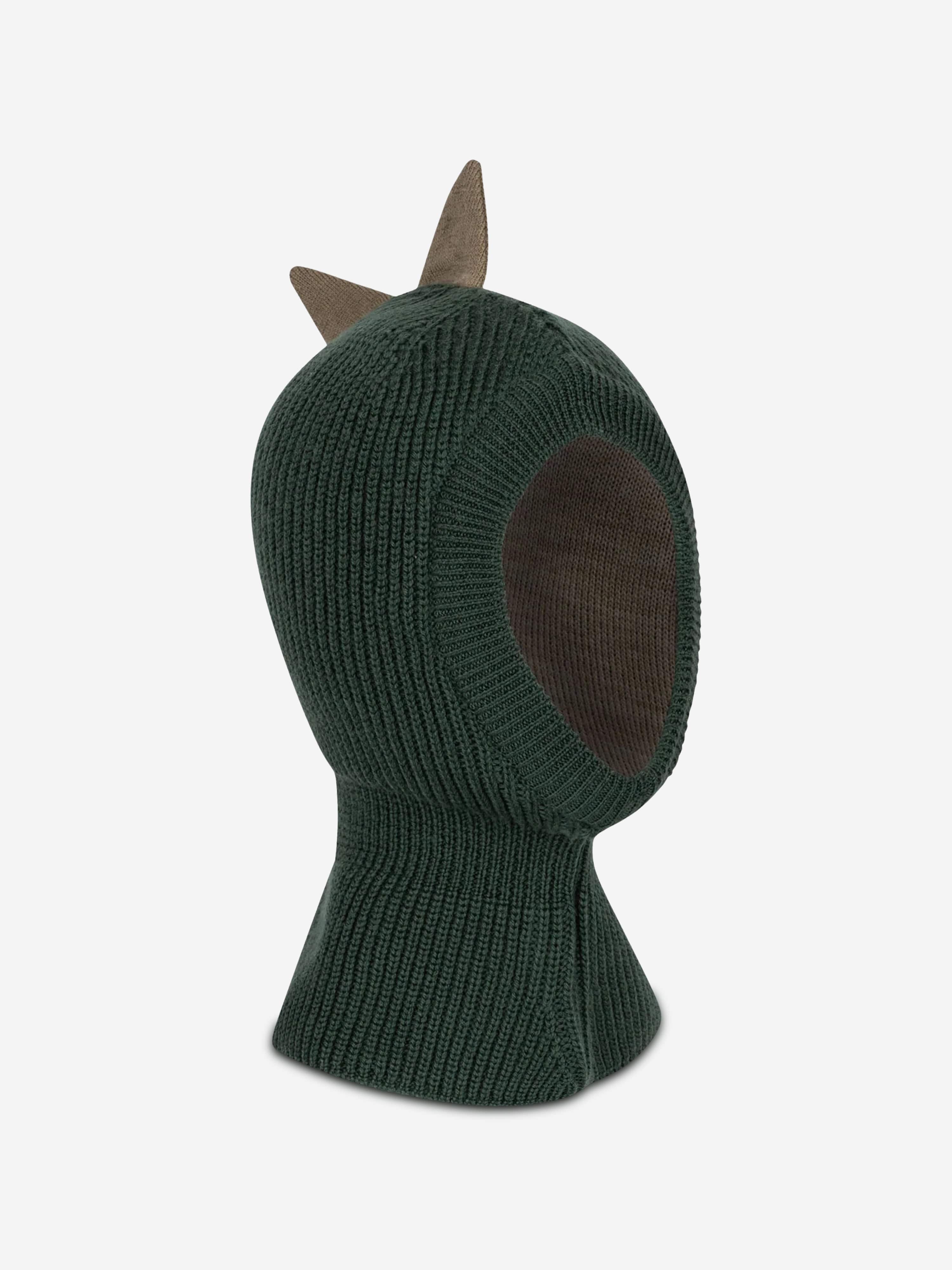 Konges Sljd Baby Boys Animal Balaclava in Green Free Shipping Comfortable