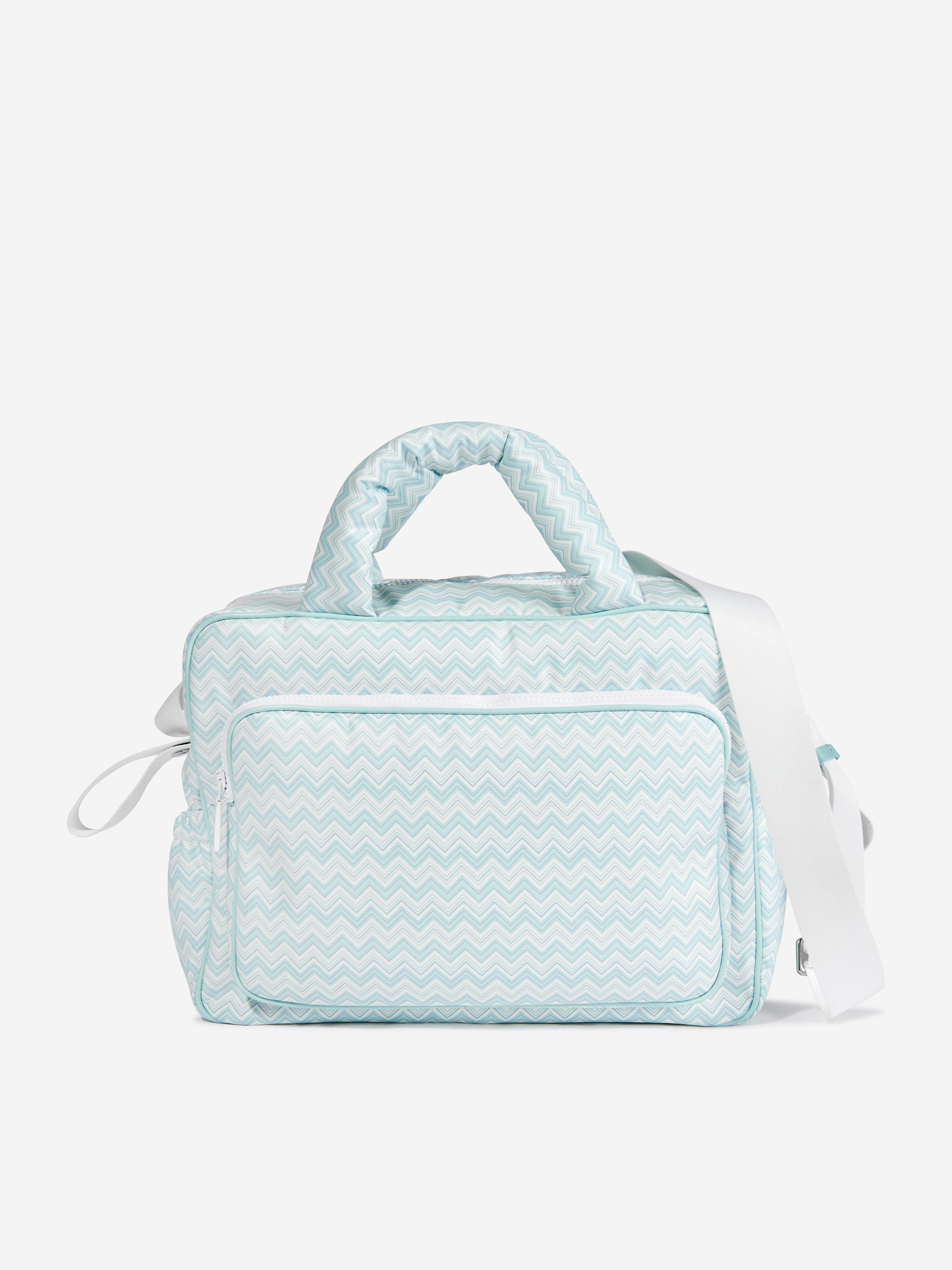 Baby Boys Zigzag Changing Bag in Blue (35cm) Extremely For Sale