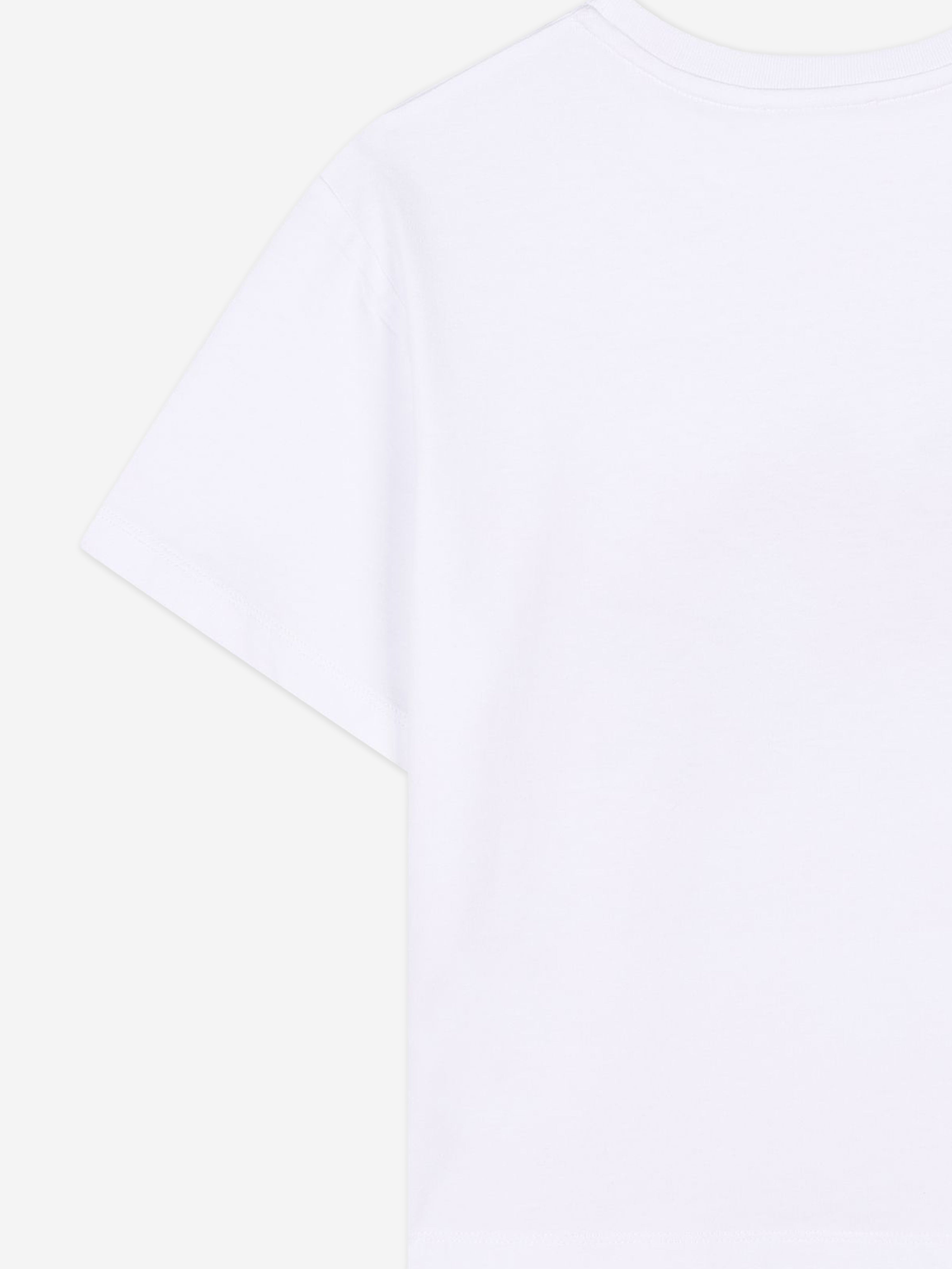 Girls Curb Trainers T-Shirt in White Huge Surprise For Sale