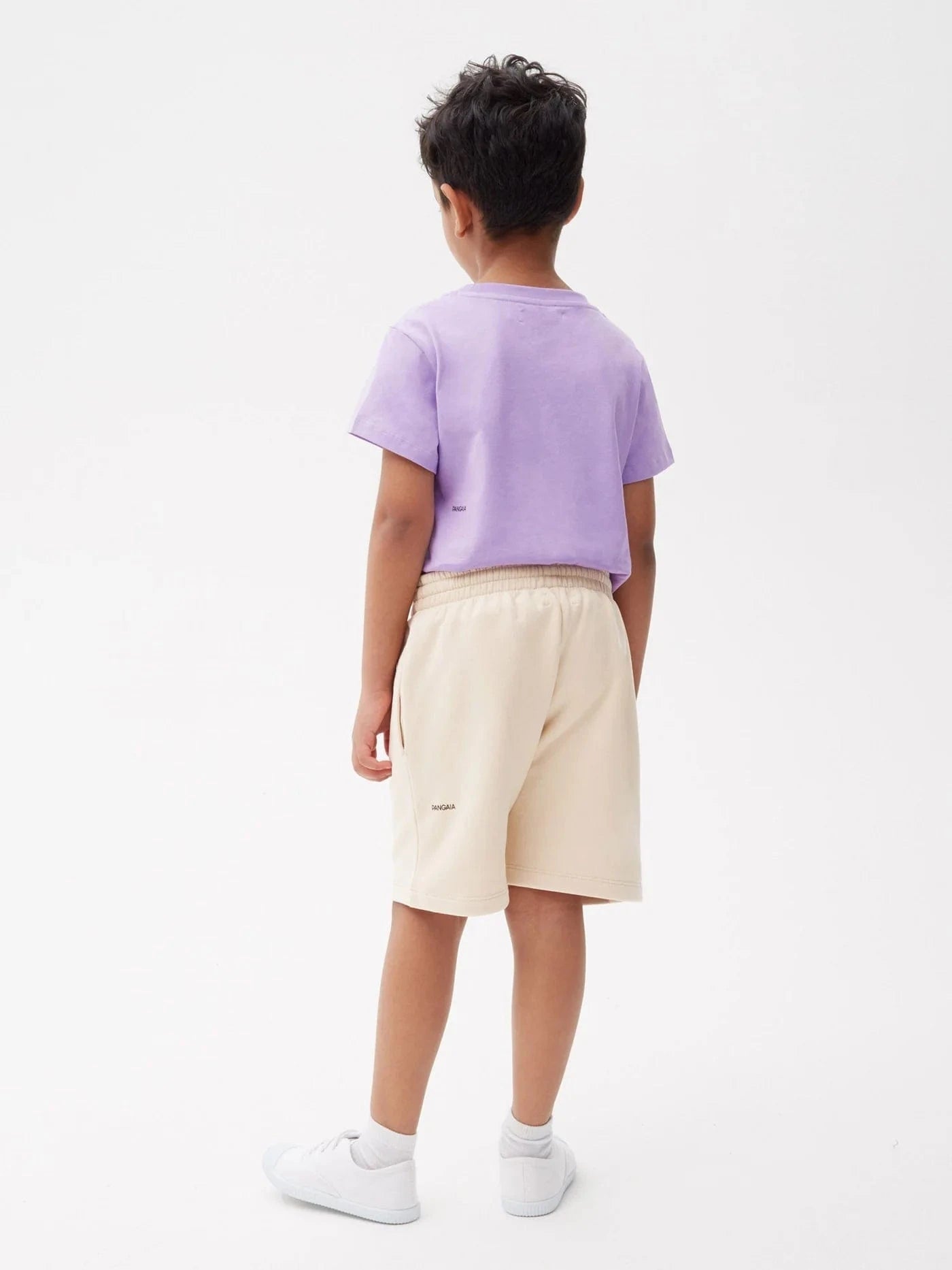 PANGAIA Kids 365 Midweight Long Shorts in Beige Discount Cheapest