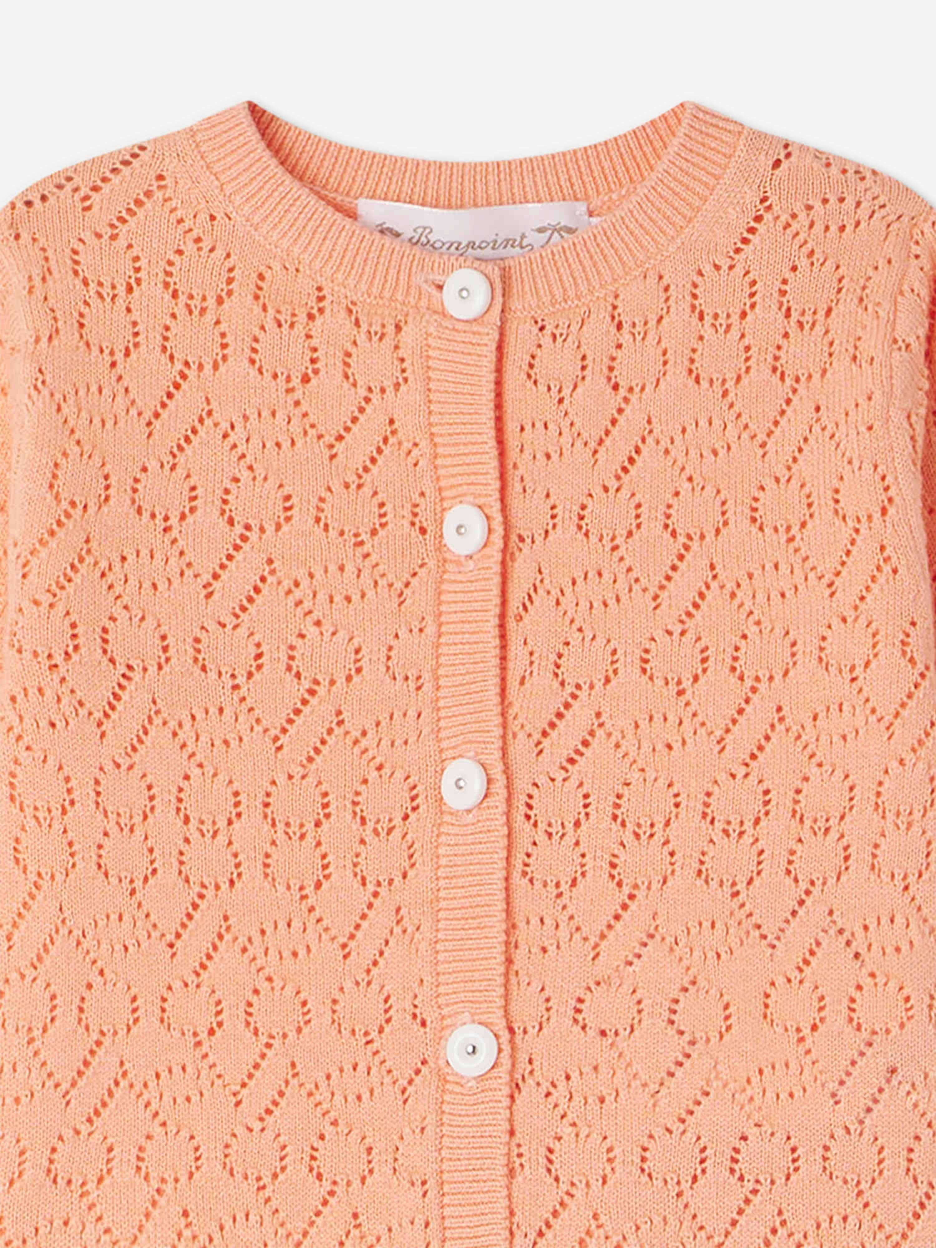 Bonpoint Baby Girls Clayel Cardigan in Orange Cheap Amazon