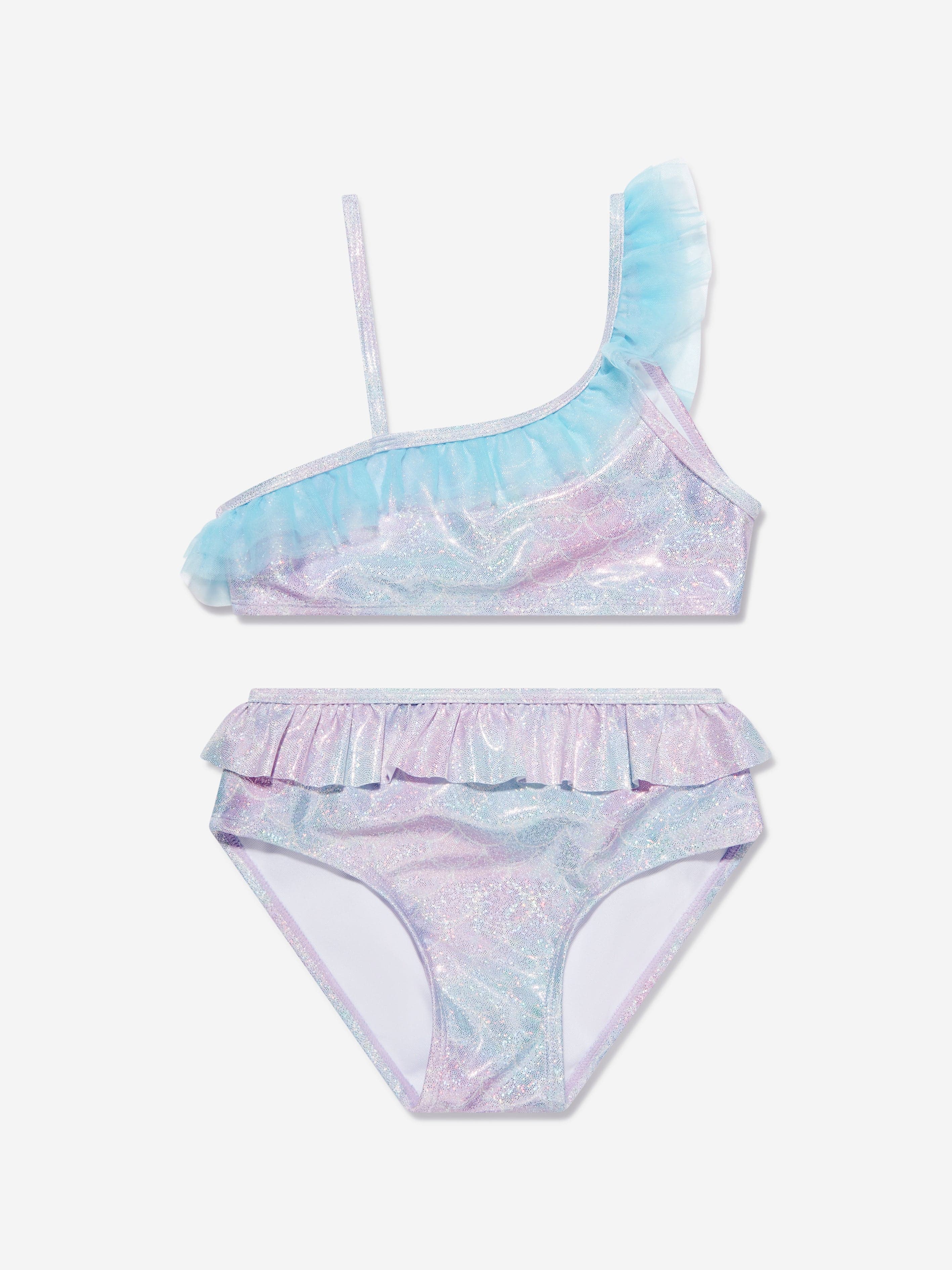 Soli Swim Girls Metallic Mermaid Bikini (UPF50+) in Blue For Nice For Sale