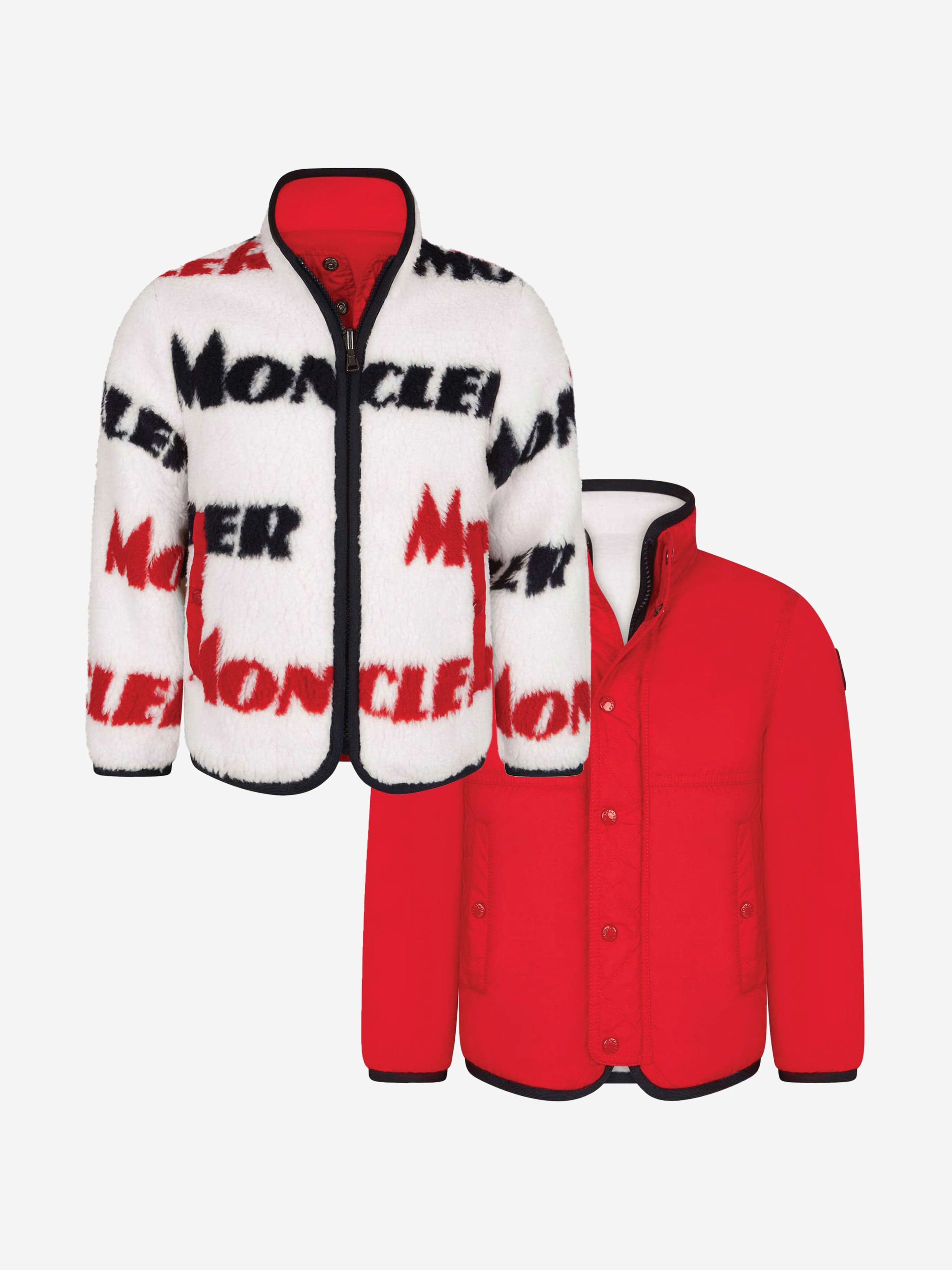 Moncler Boys All Over Logo Jacket Cheap Low Pice Fee Shipping