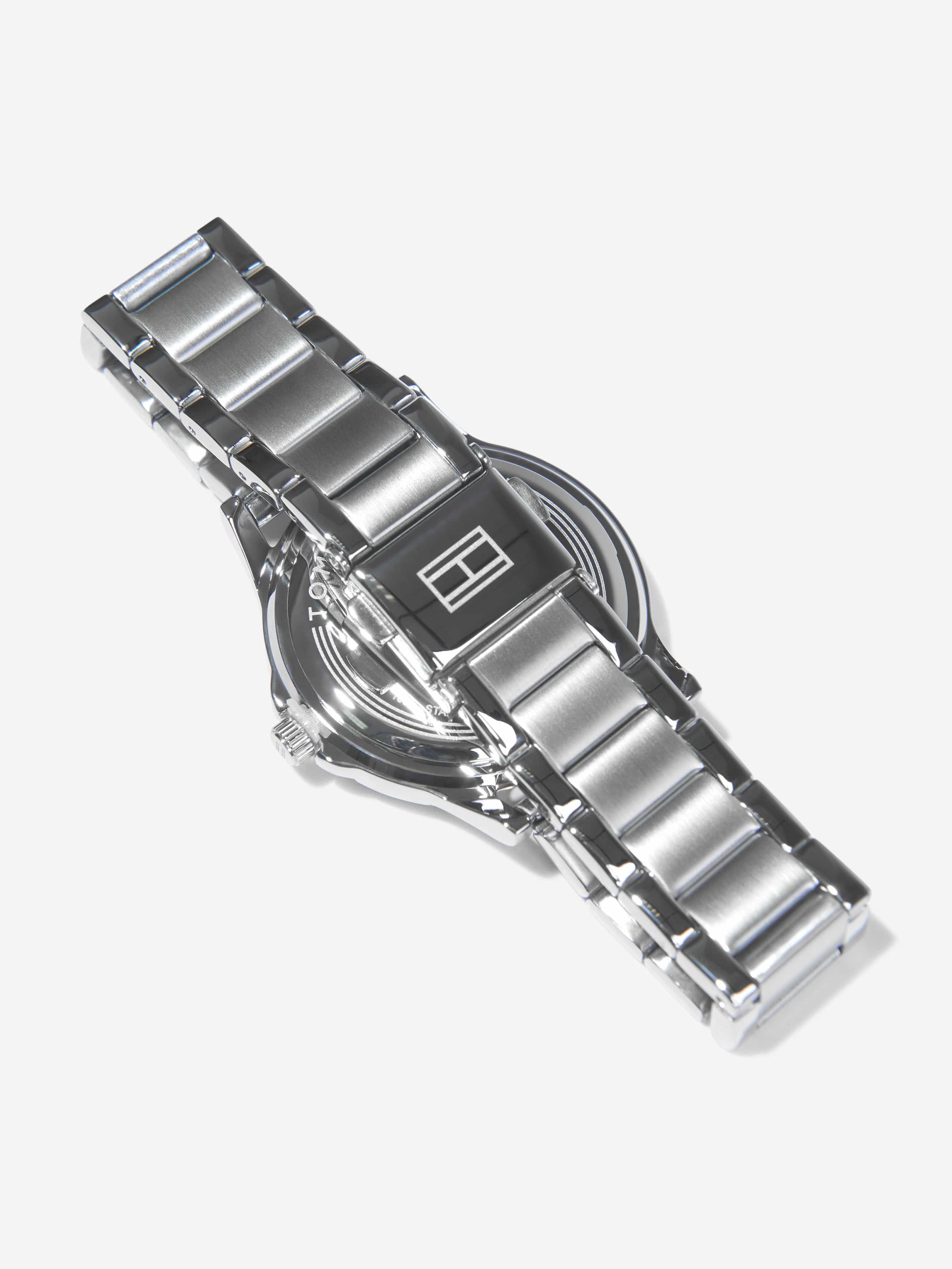 Tommy Hilfiger Boys Metal Strap Watch in Silver (34mm) Cost For Sale