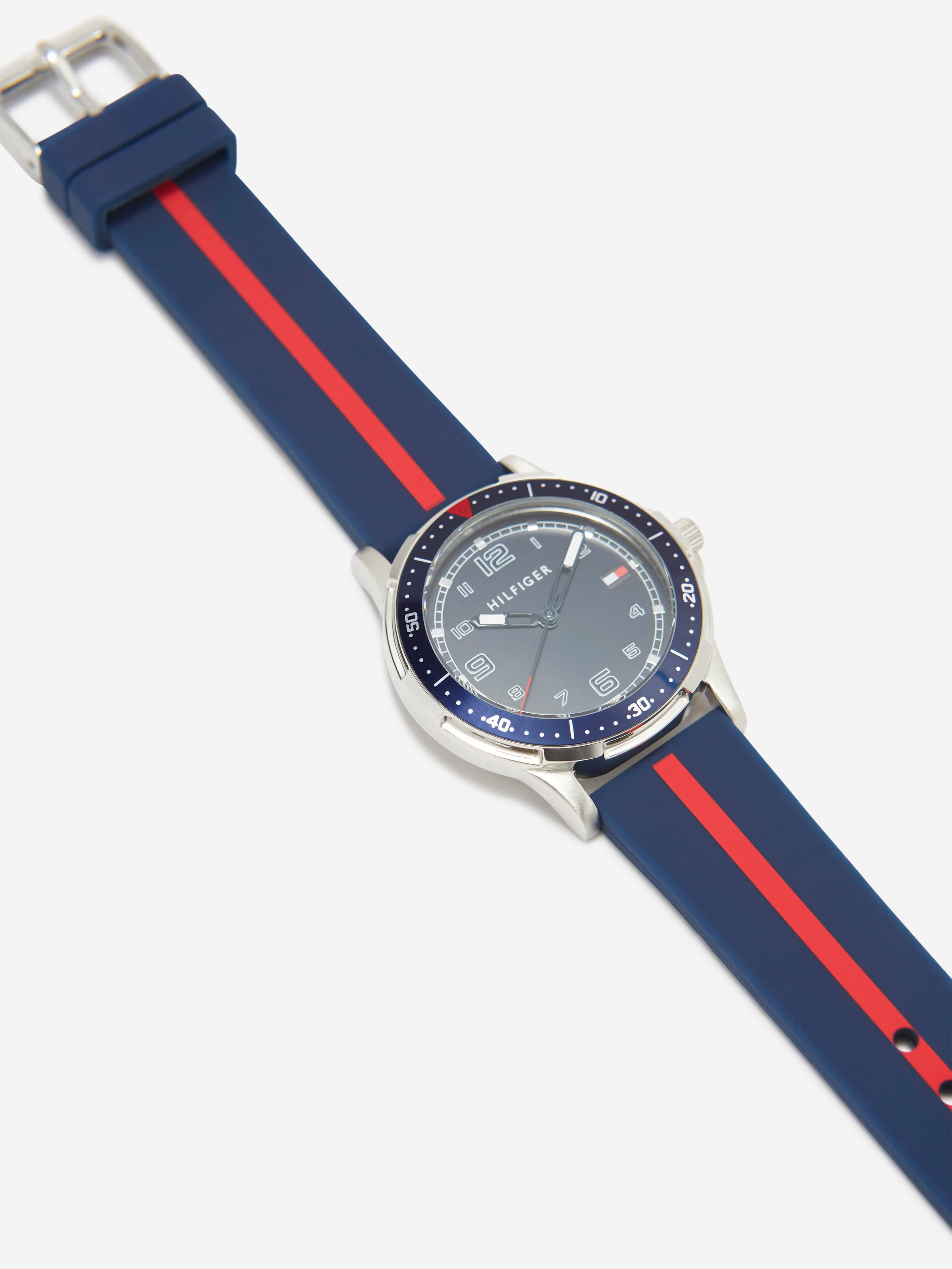 Tommy Hilfiger Boys Logo Strap Watch in Navy (34mm) Cheap Discount Sale
