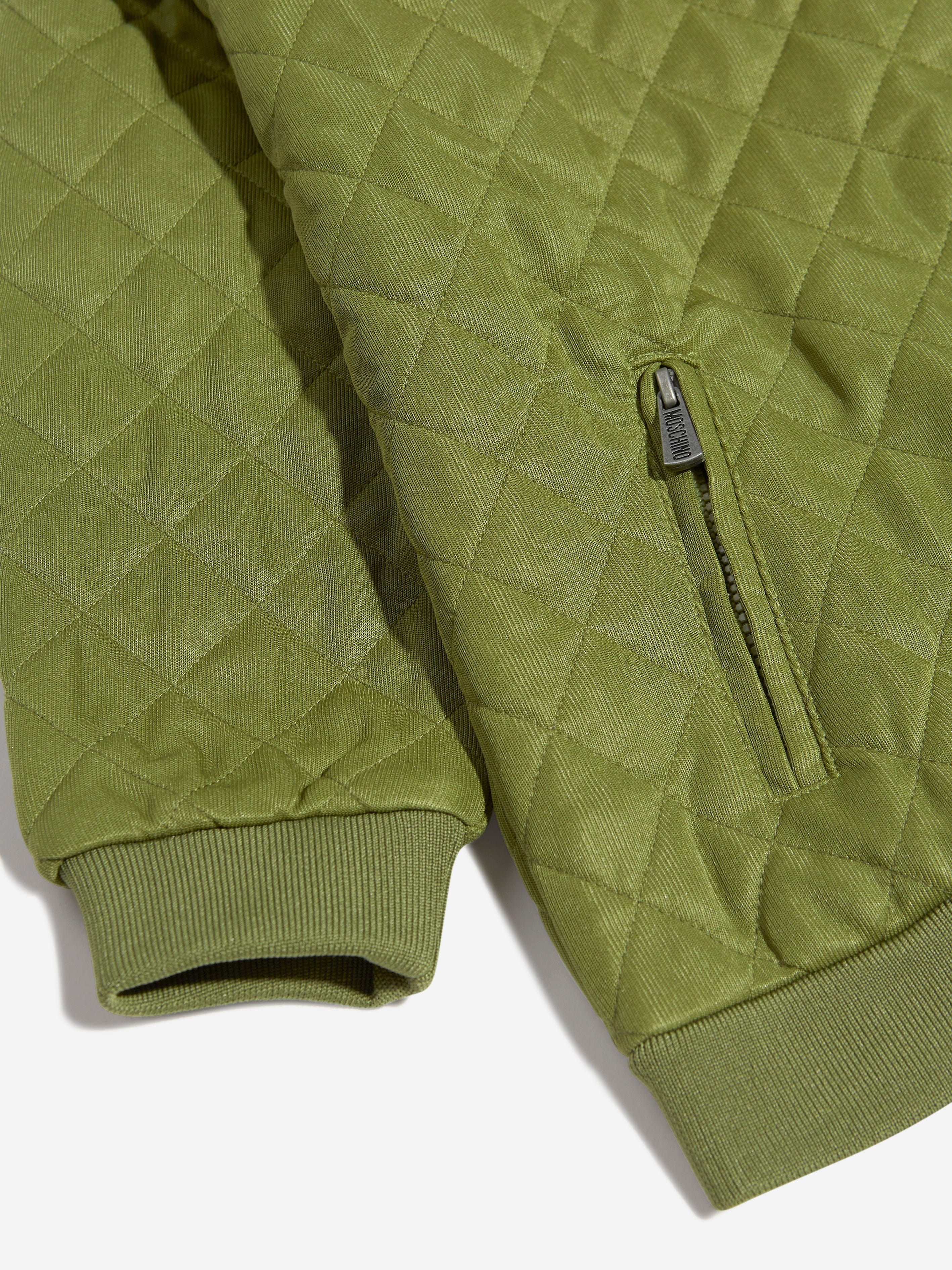 Moschino Boys Quilted Sweatshirt in Green Cheap Sale Amazon