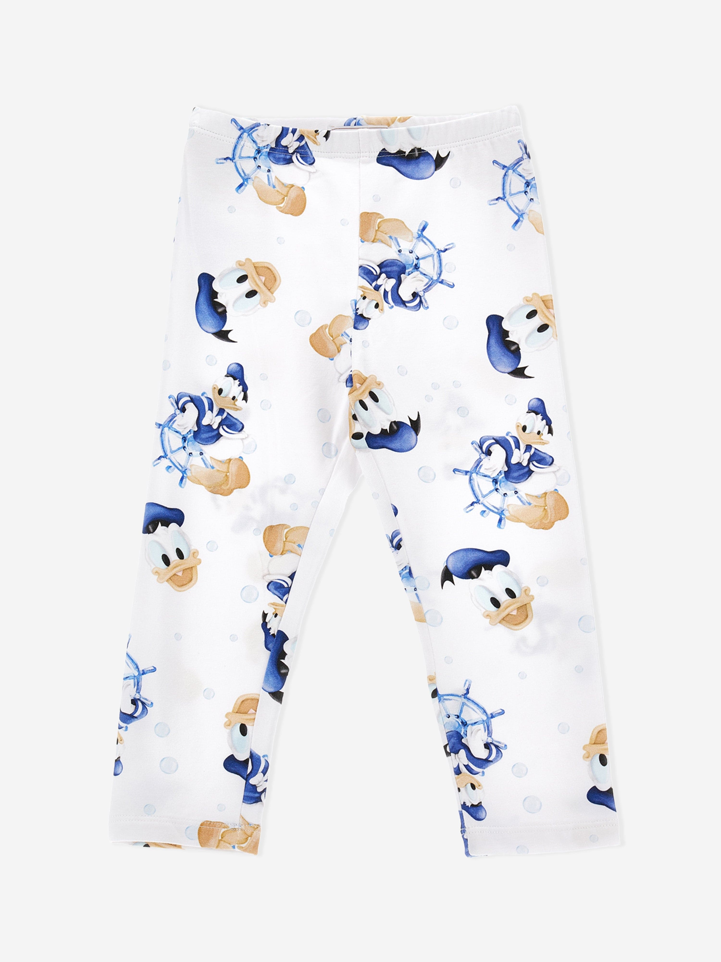 Monnalisa Girls Donald Duck Leggings in White Cheap Sale Good Selling