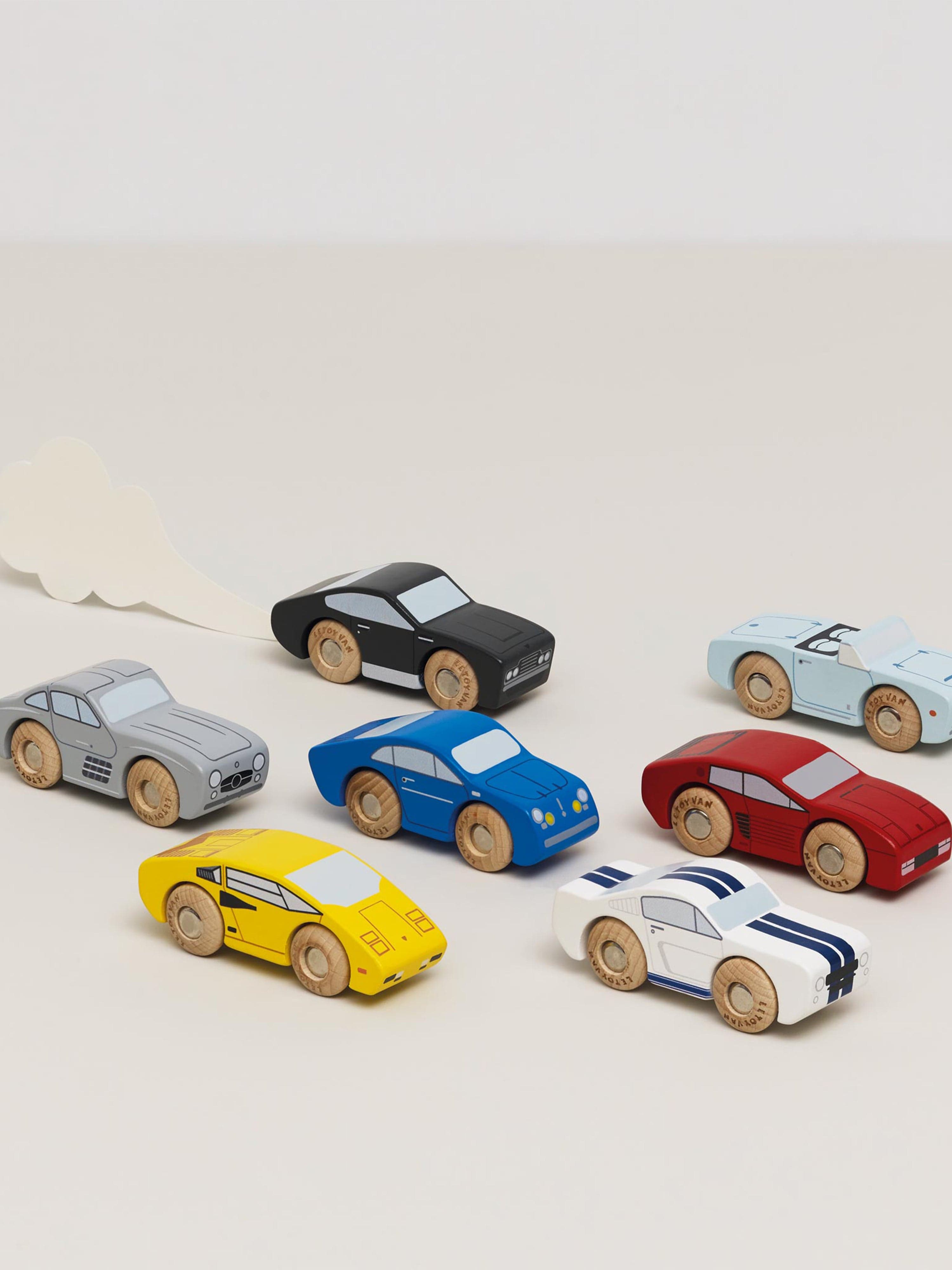 Classic Wooden Sports Cars-7 Piece (W:9 x D:3 x H:3.3 cm) Cheap Footlocker