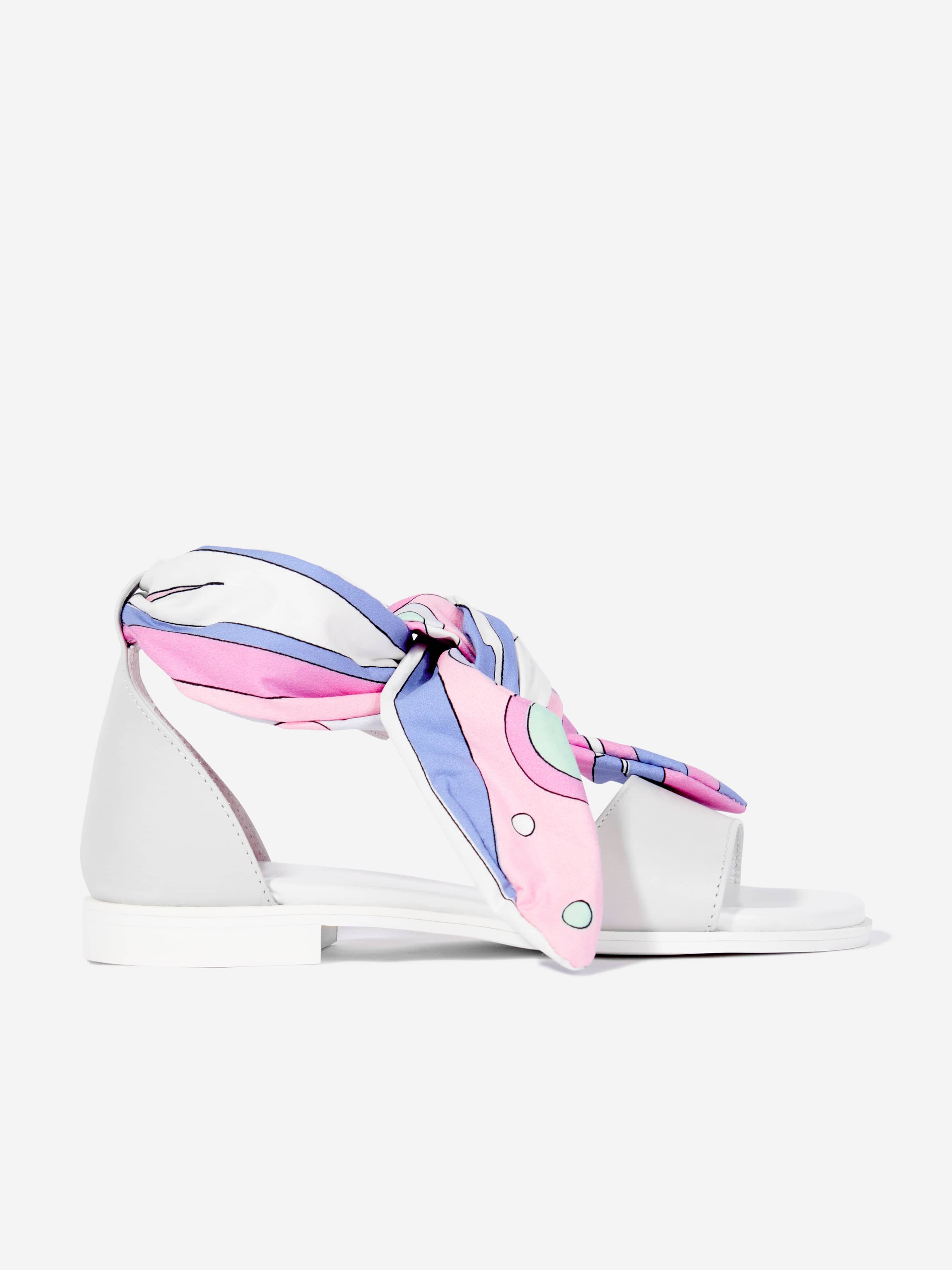 Girls Leather Fontane Sandals in Ivory For Sale Online