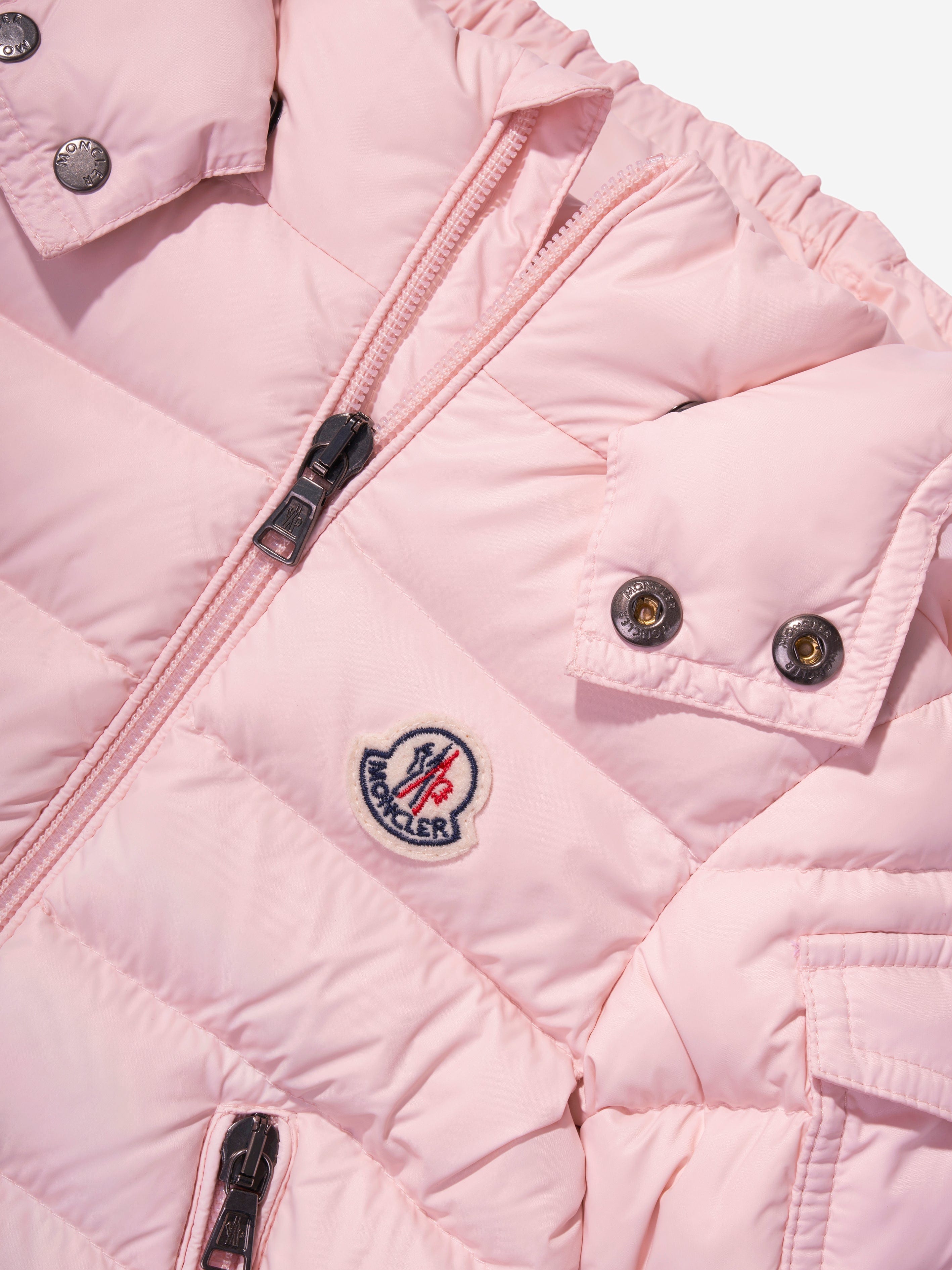 Moncler Enfant Baby Girls Down Padded Jules Jacket in Pink Buy Cheap Factory Outlet