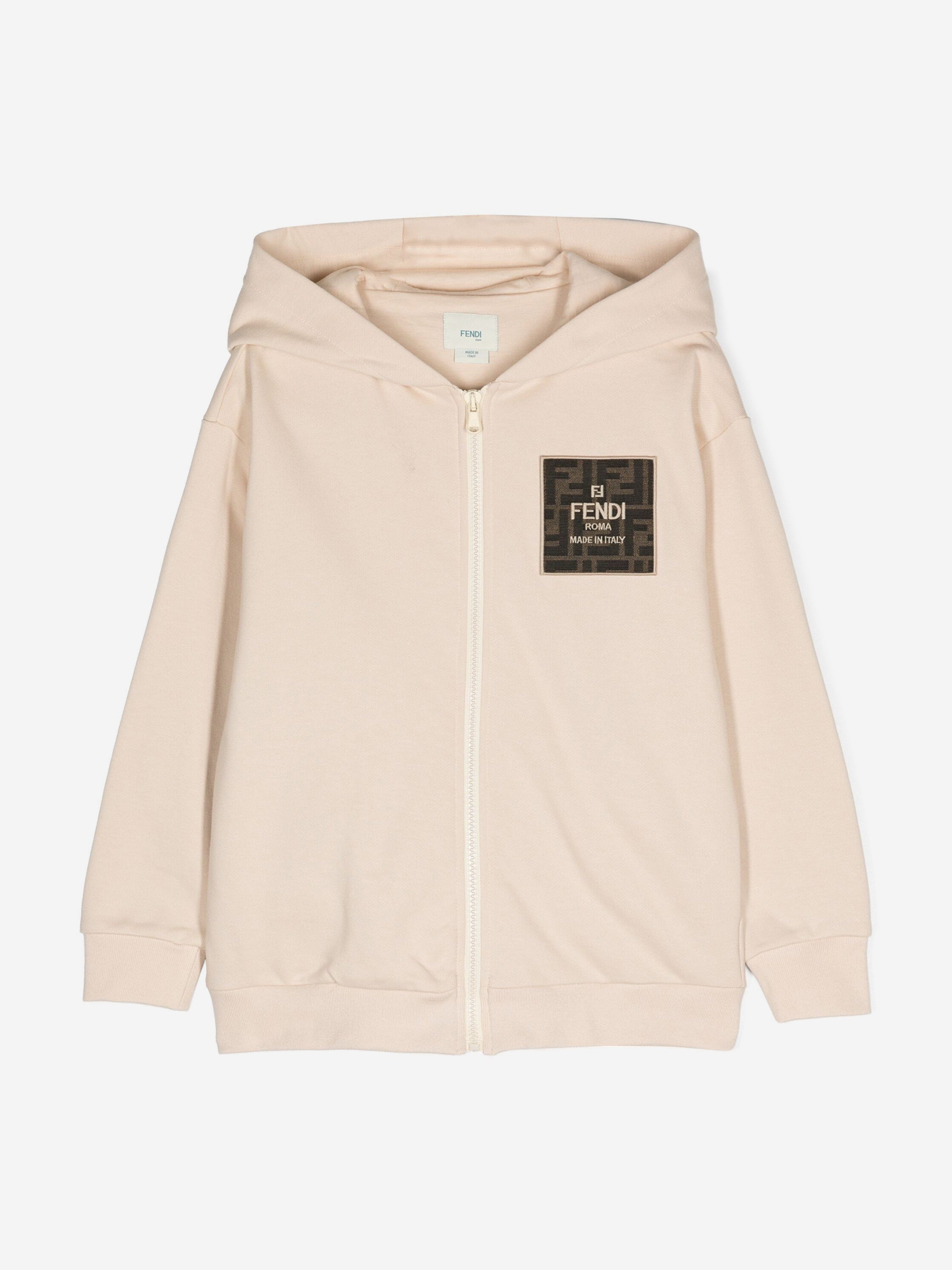 Kids Logo Zip Up Top in Beige Outlet For Nice