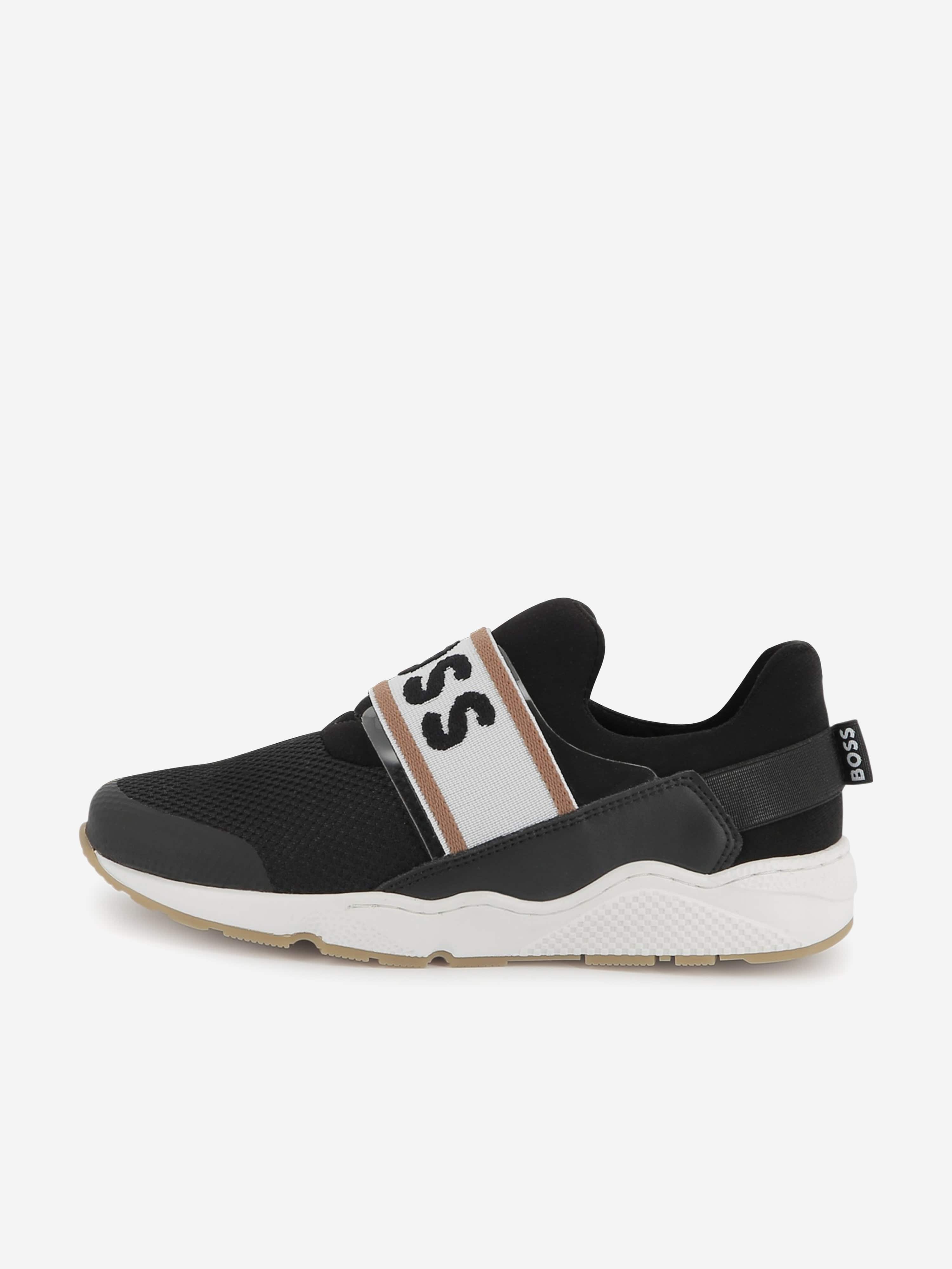 BOSS Boys Logo Trainers in Black Reliable Sale Online