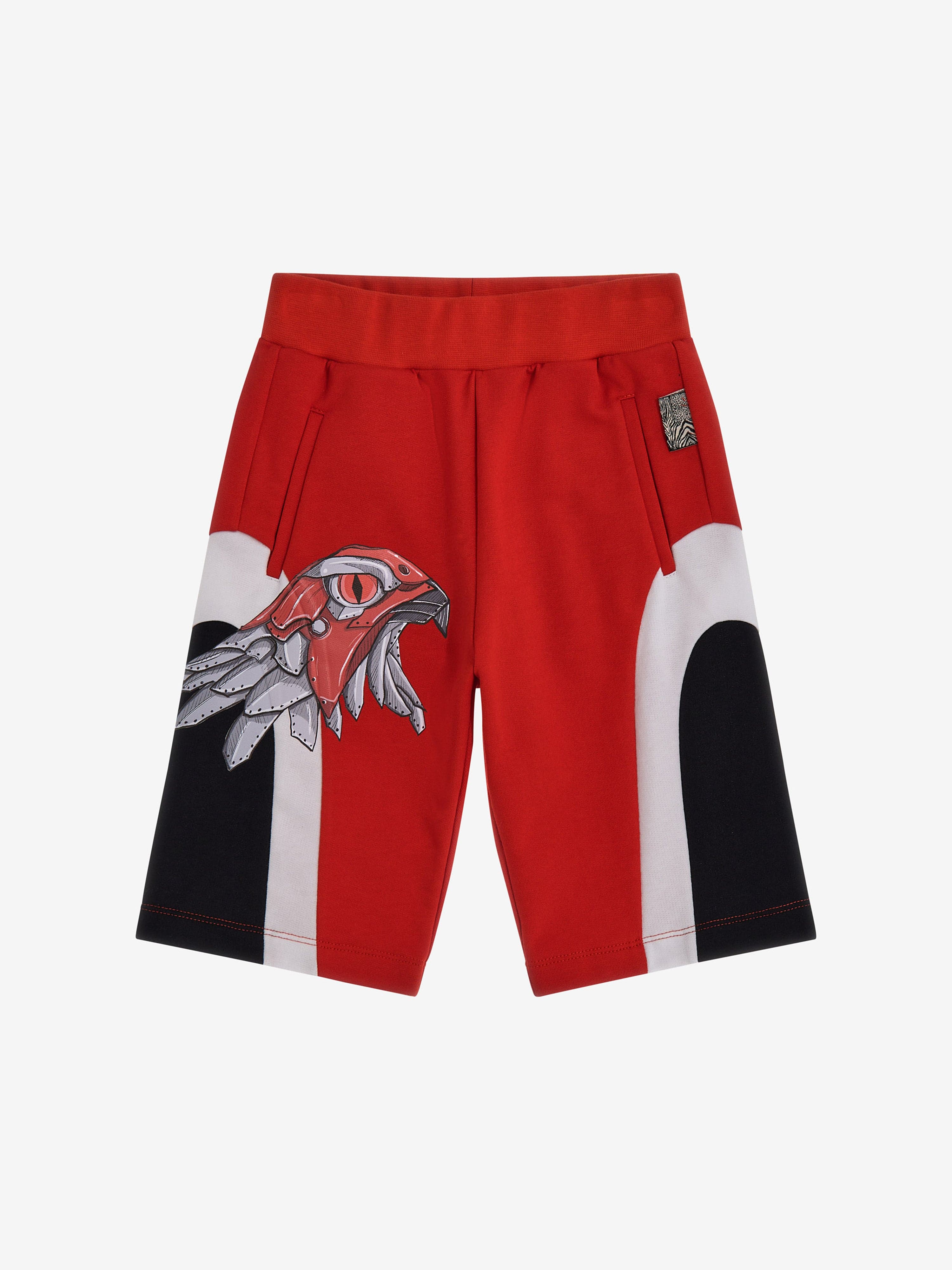 Roberto Cavalli Boys Eagle Shorts in Red Geniue Stockist For Sale