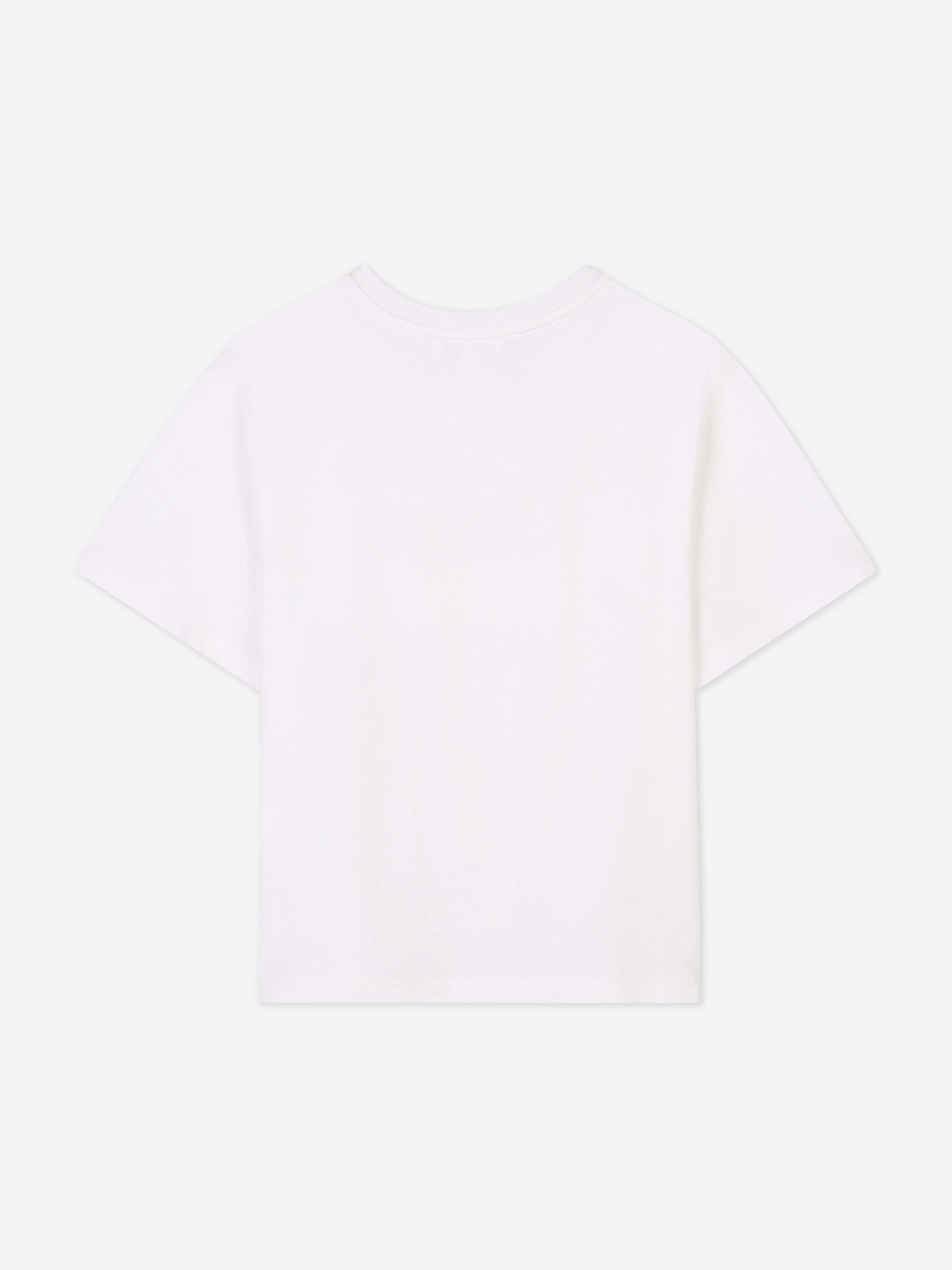 Chlo¨¦ Girls Embroidered Logo T-Shirt in Ivory Clearance Hot Sale