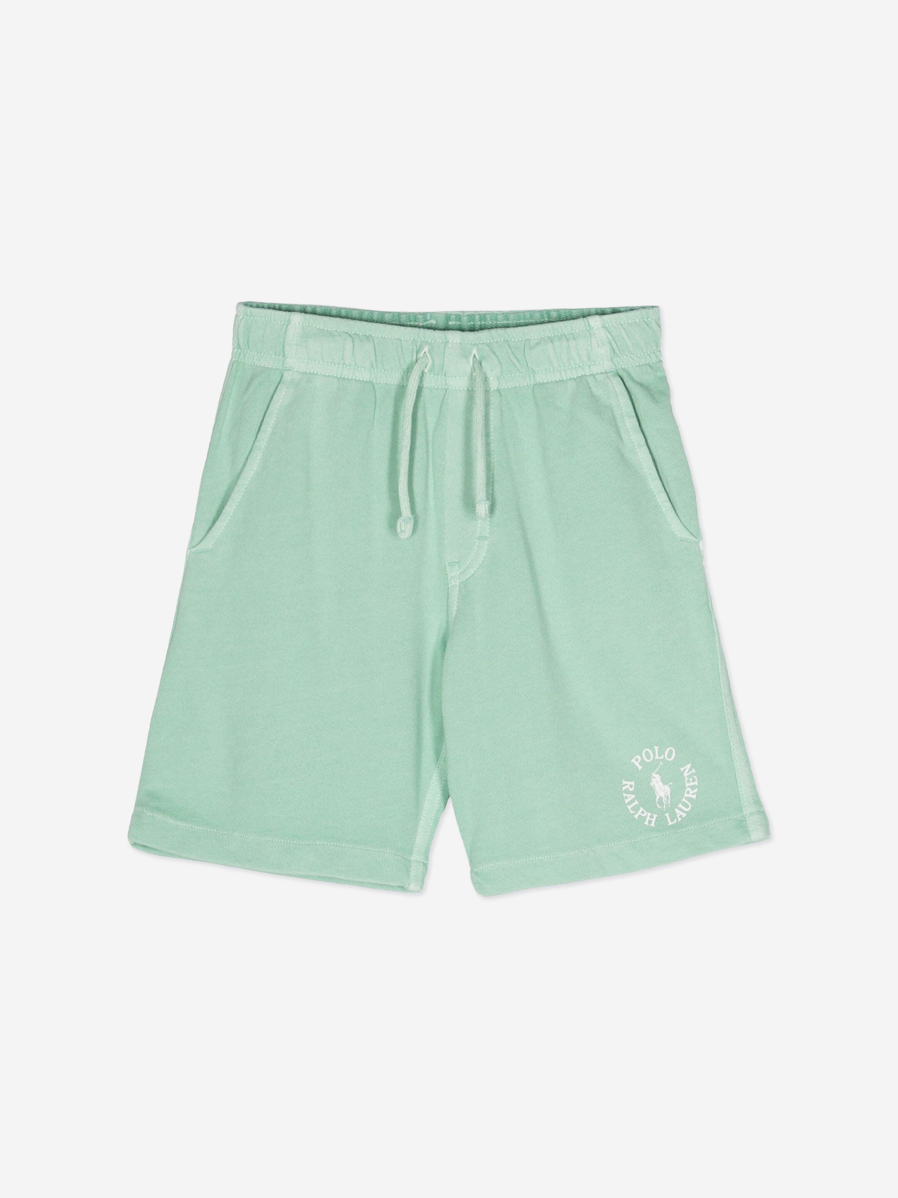 Ralph Lauren Boys Polo Logo Shorts in Green Free Shipping Online