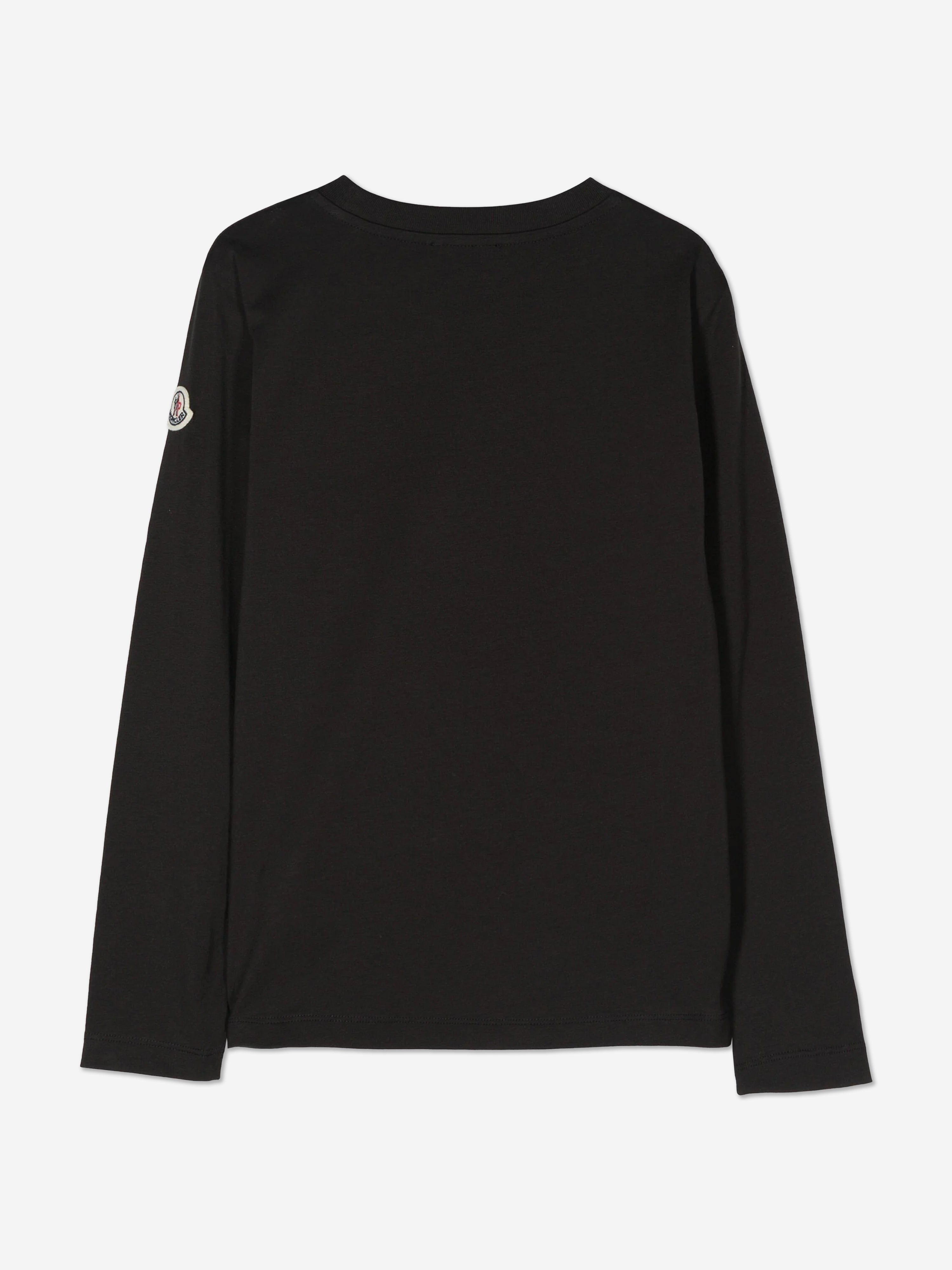 Moncler Enfant Boys Long Sleeve T-Shirt in Black Get To Buy Sale Online
