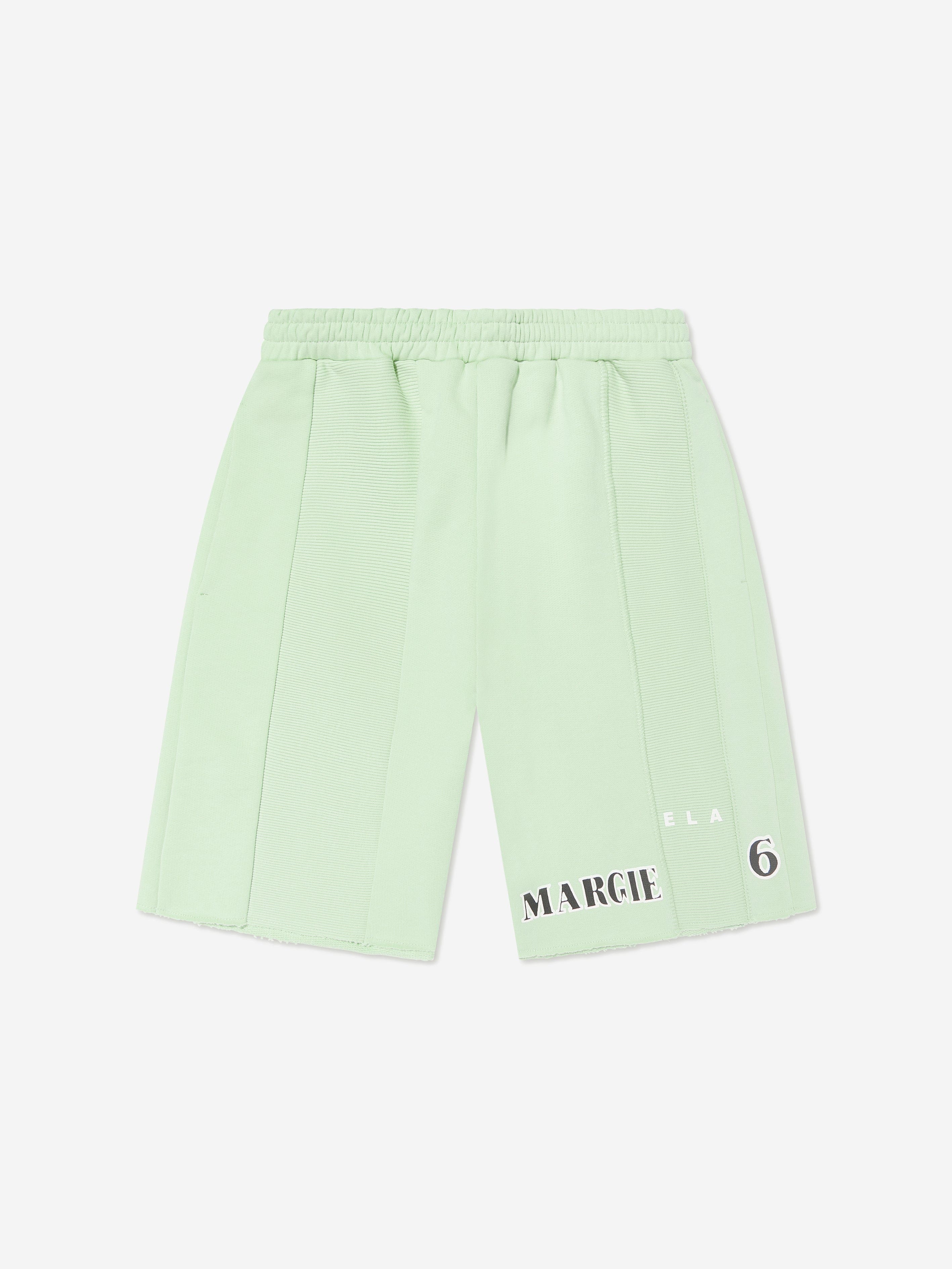 MM6 Maison Margiela Kids Logo Shorts in Green Free Shipping Manchester Great Sale