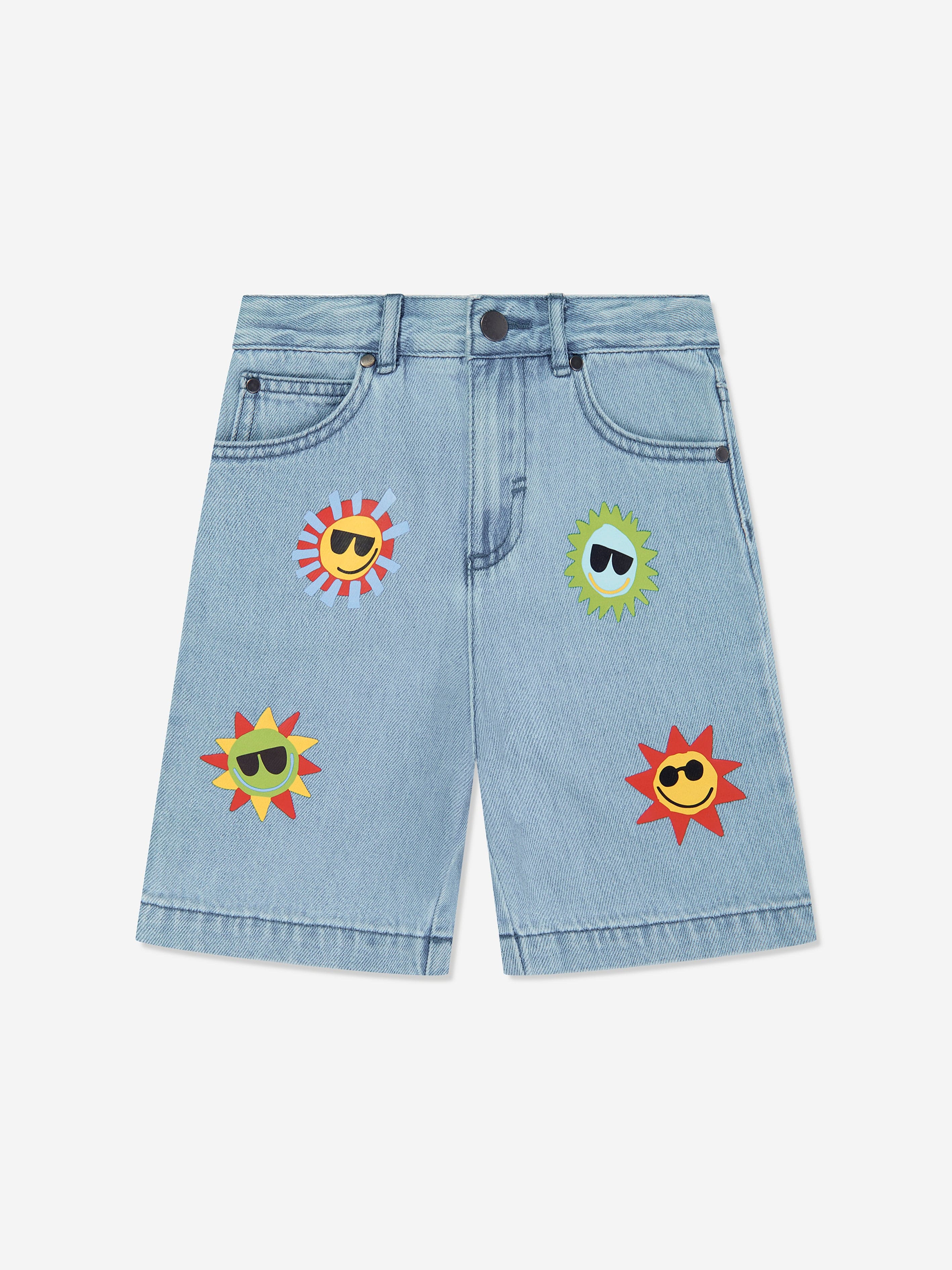 Stella McCartney Boys Denim Sunshine Shorts in Blue Real Cheap Online