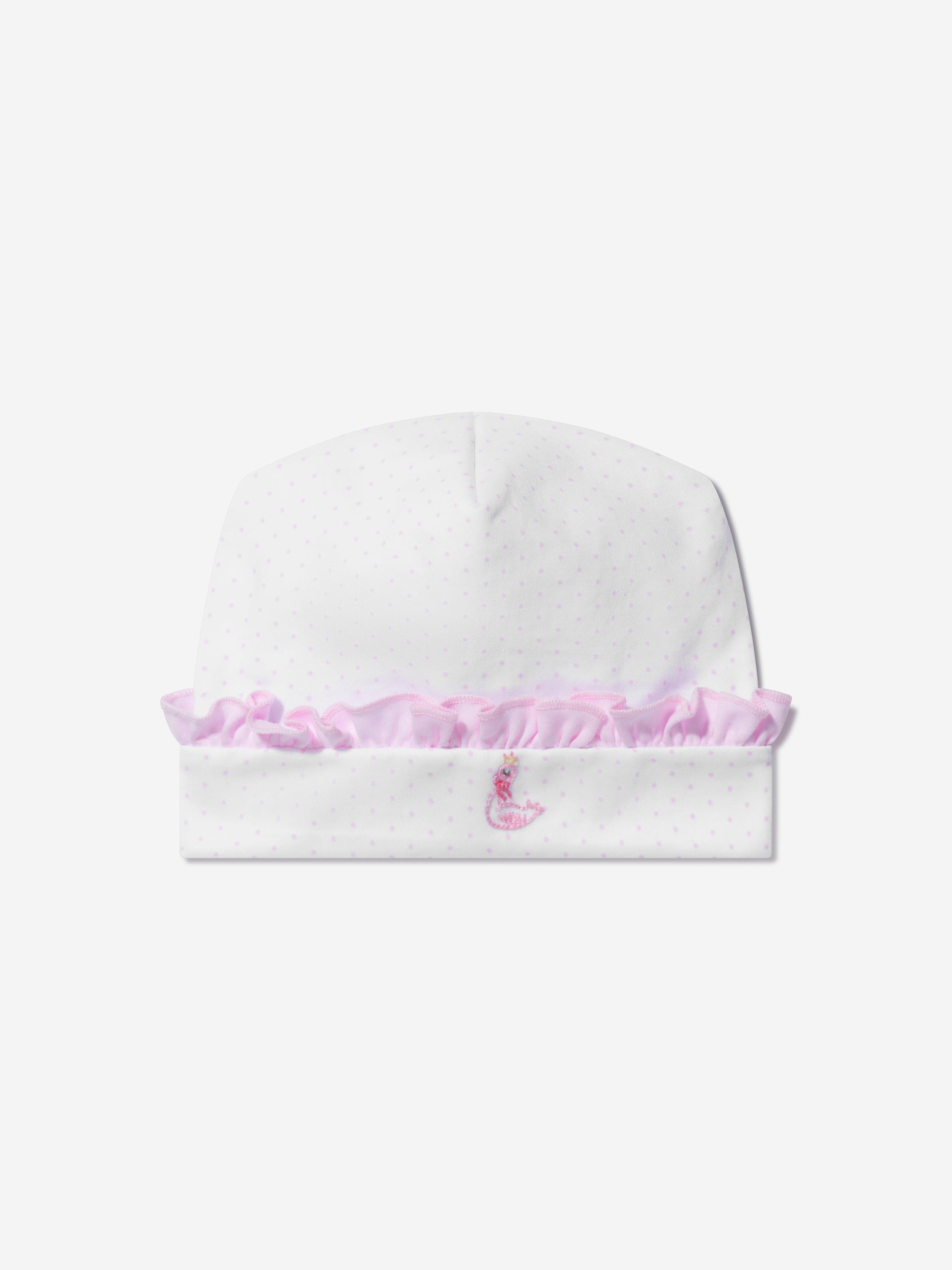 Magnolia Baby Baby Girls Princess Swan Embroidered Ruffle Hat in White Outlet Fashion Style