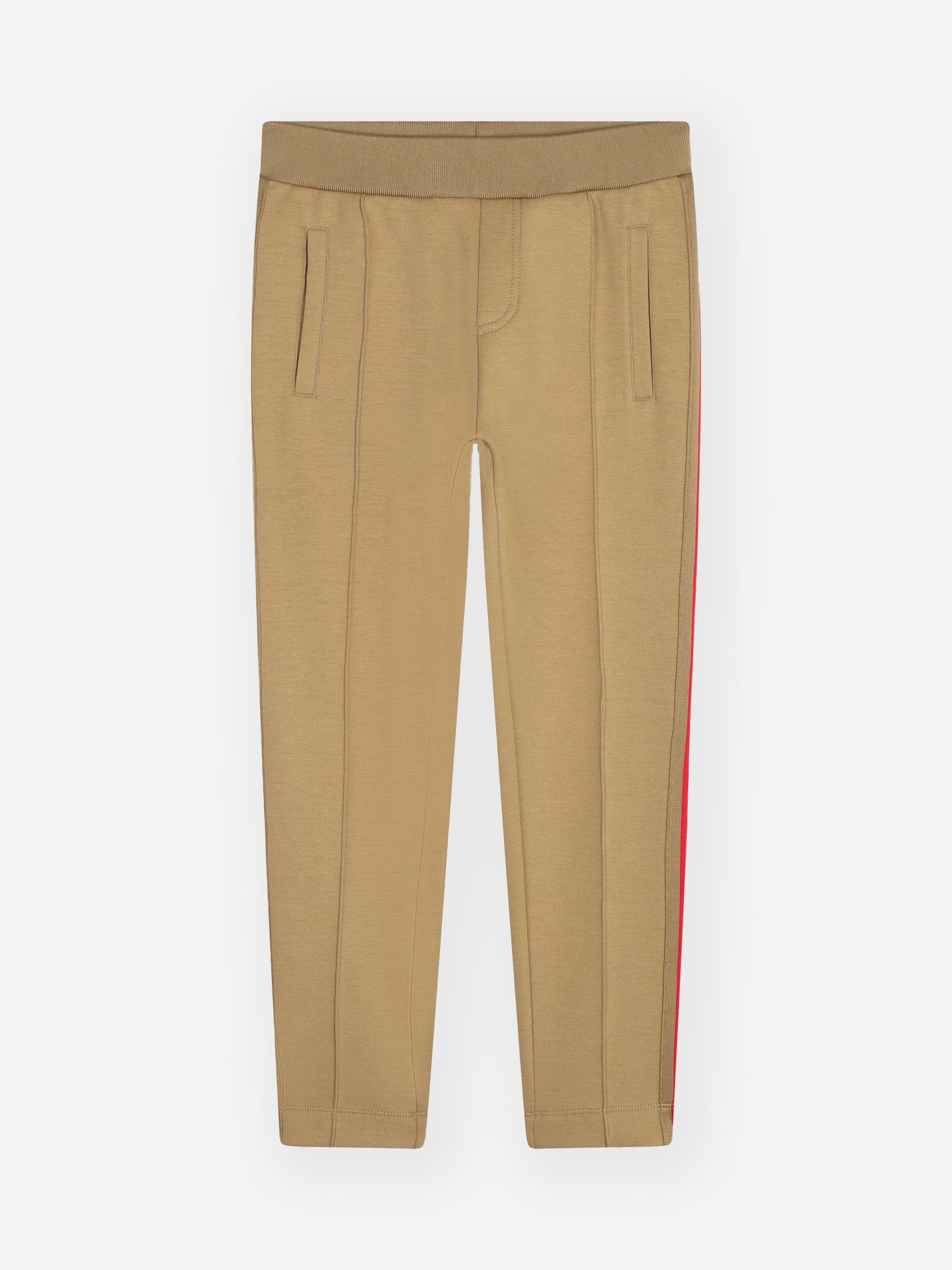 Karl Lagerfeld Boys Logo Track Pants in Beige Classic For Sale