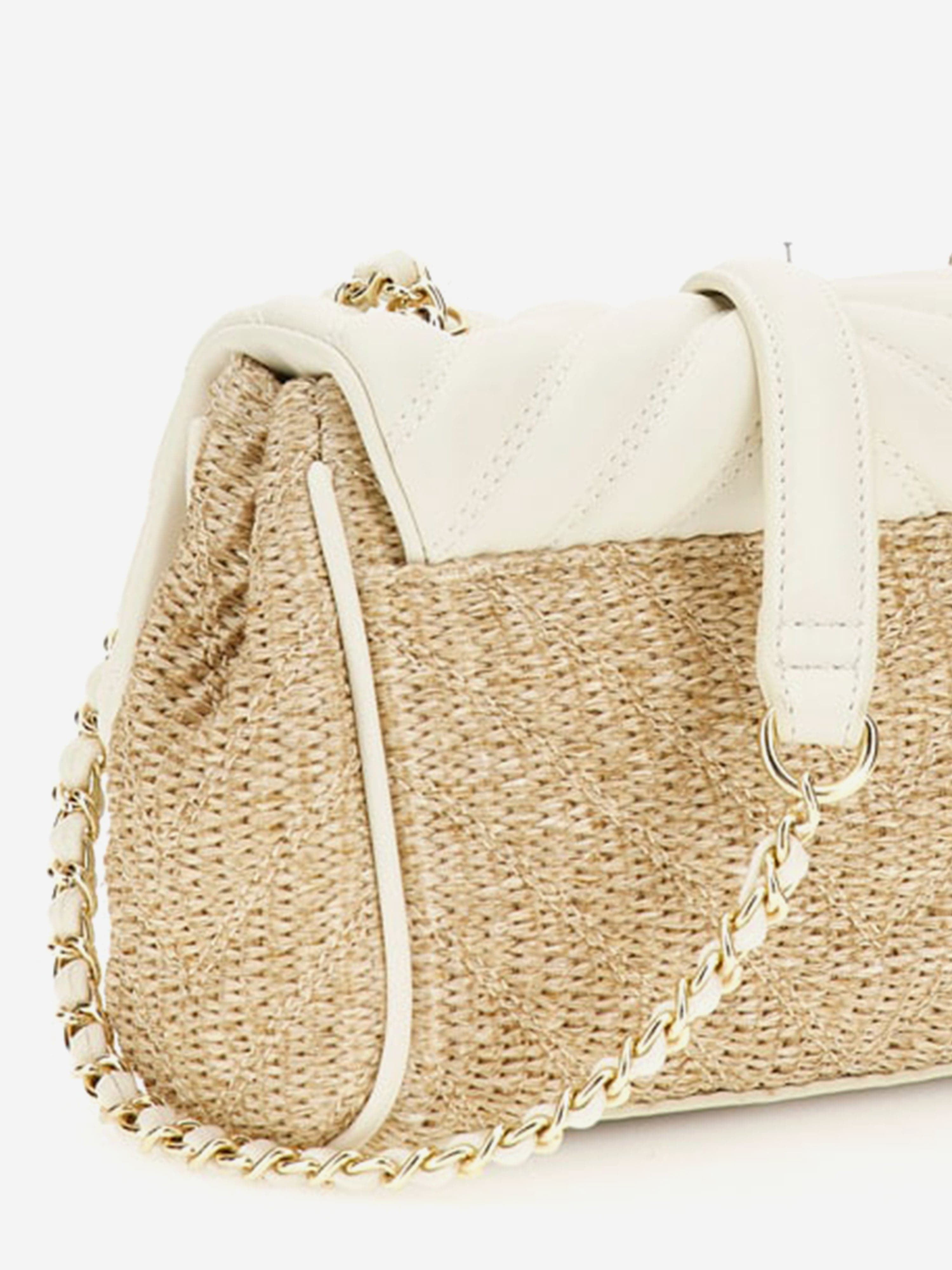 Girls Straw Crossbody Flap Bag in Ivory 2025 Newest