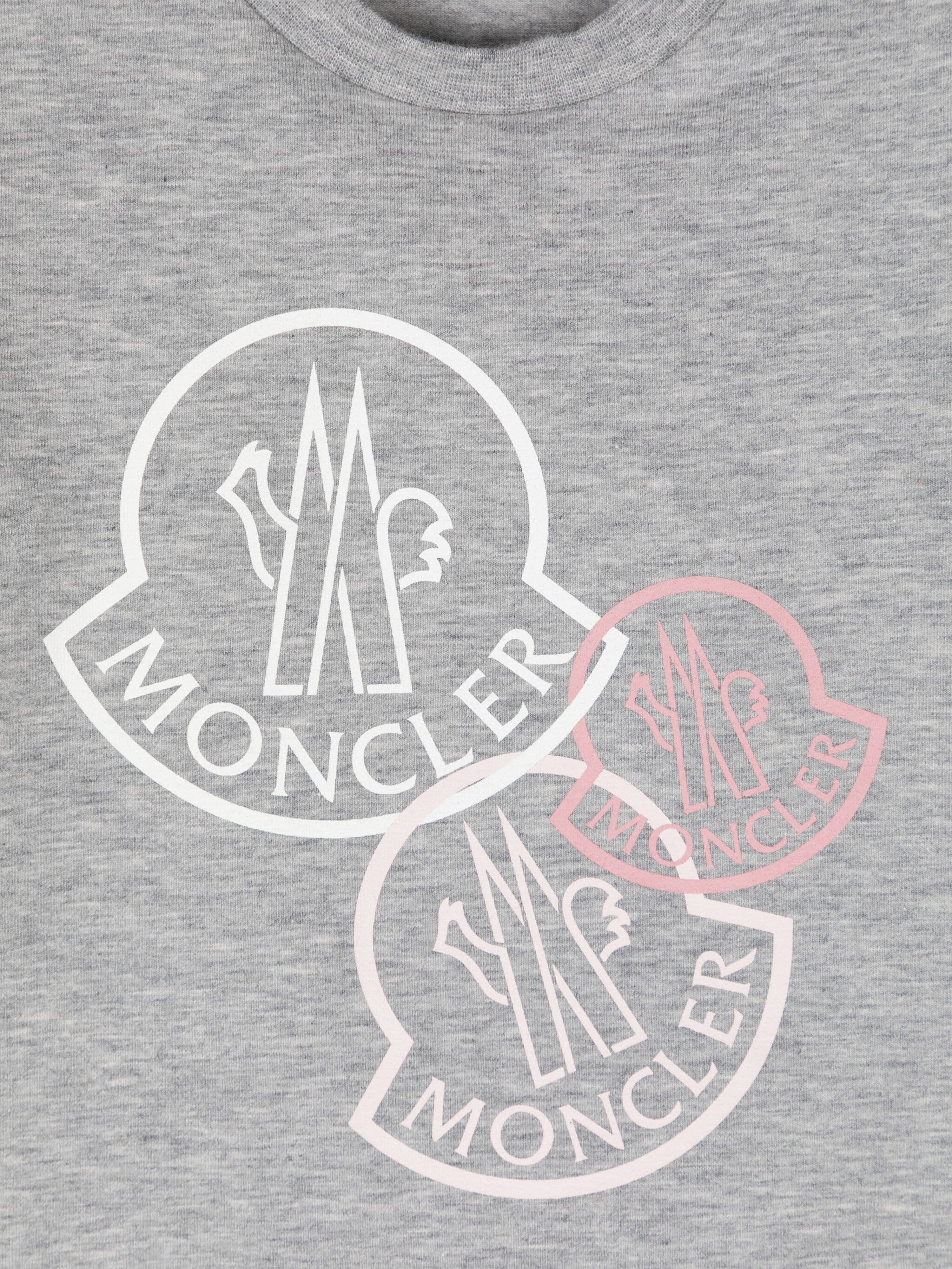 Moncler Enfant Baby Girls LogoT-Shirt in Grey Pices Cheap Pice