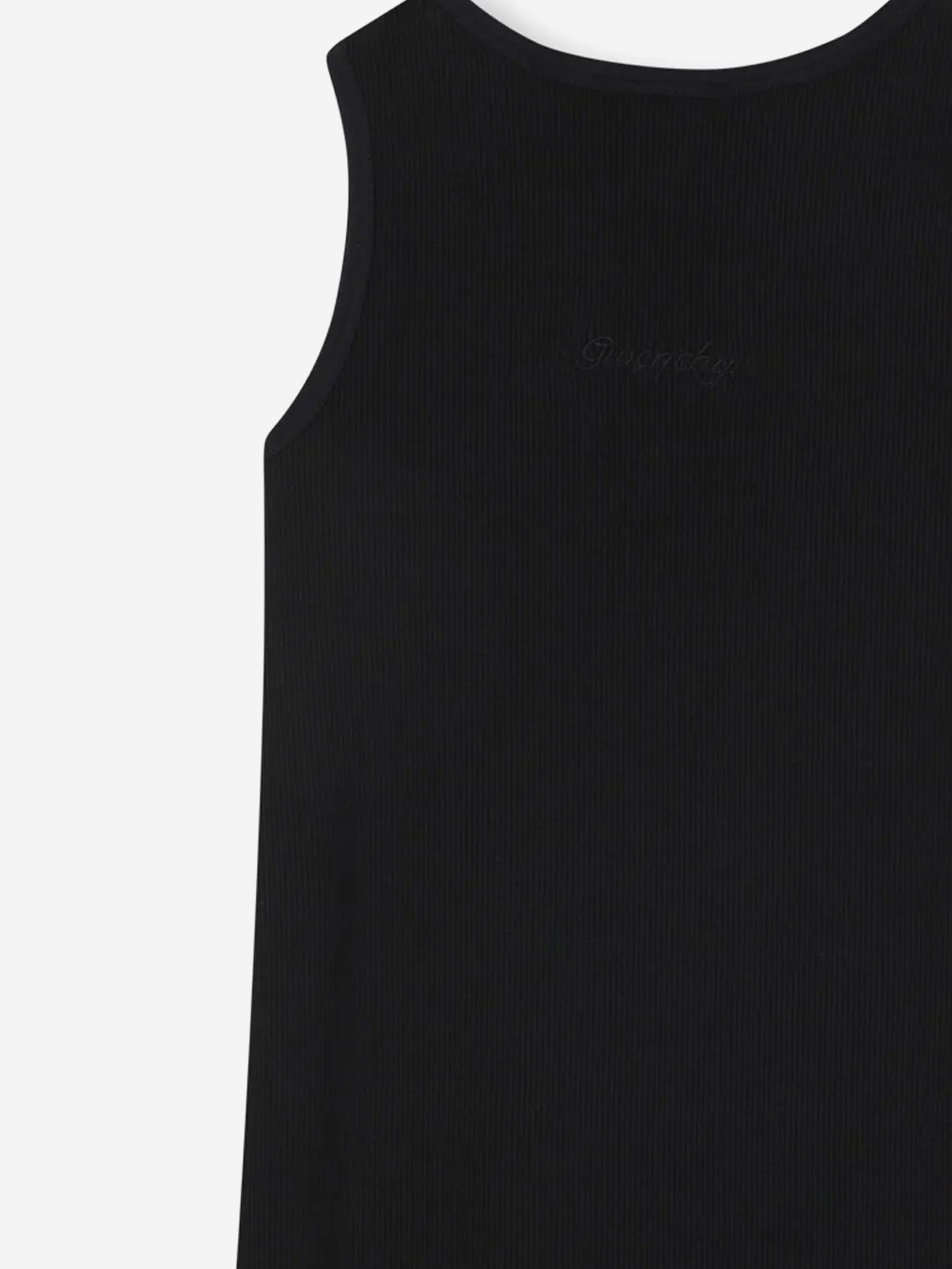 Girls Ribbed Logo Tank Dress in Black Cheap Pices Authentic