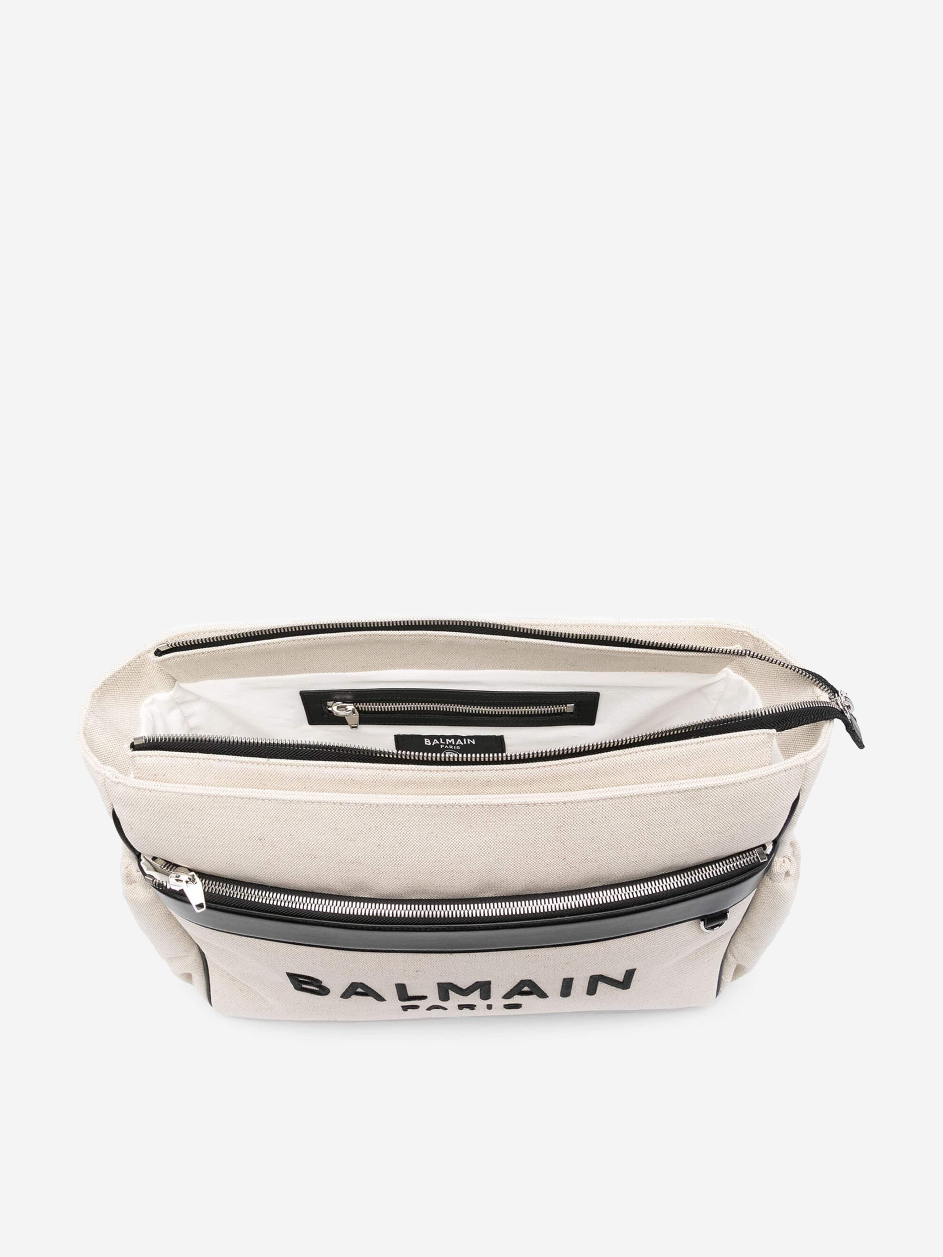 Balmain Baby Logo Changing Bag in White (40cm) Sale Fake