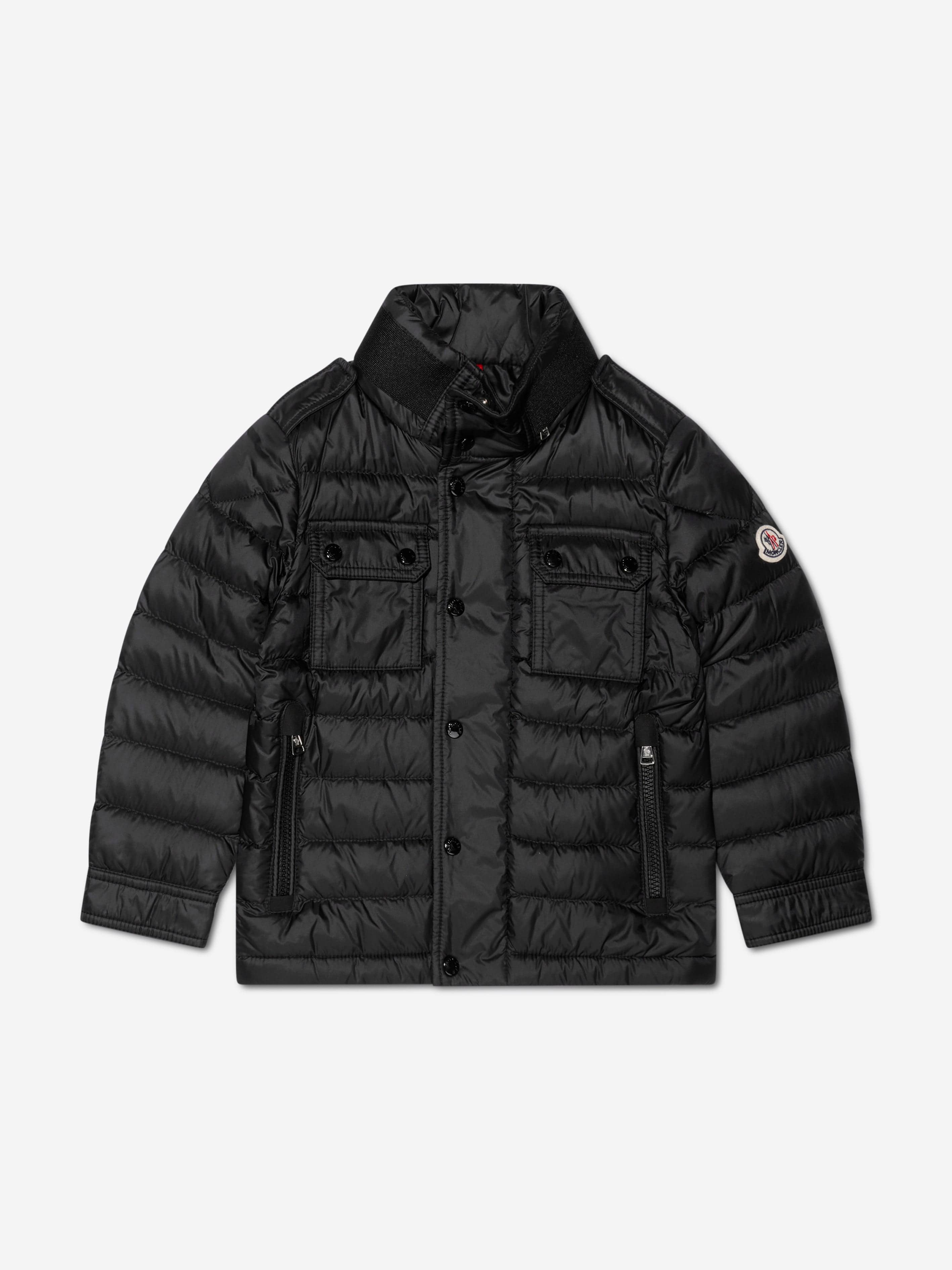 Moncler Enfant Boys Down Padded Arakim Short Parka in Black Clearance 2025 New