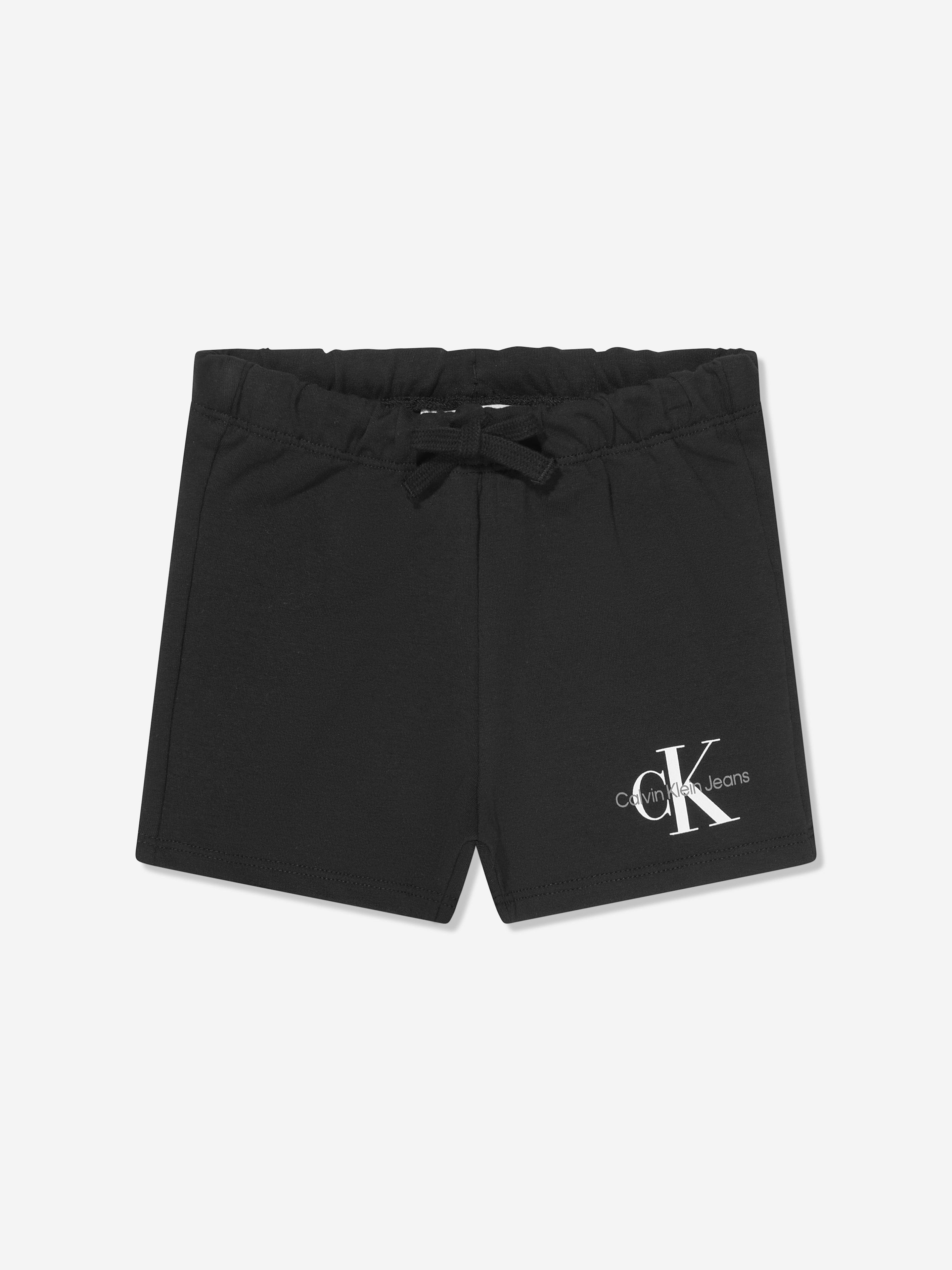 Calvin Klein Baby Girls Monogram Logo Shorts in Black Marketable For Sale