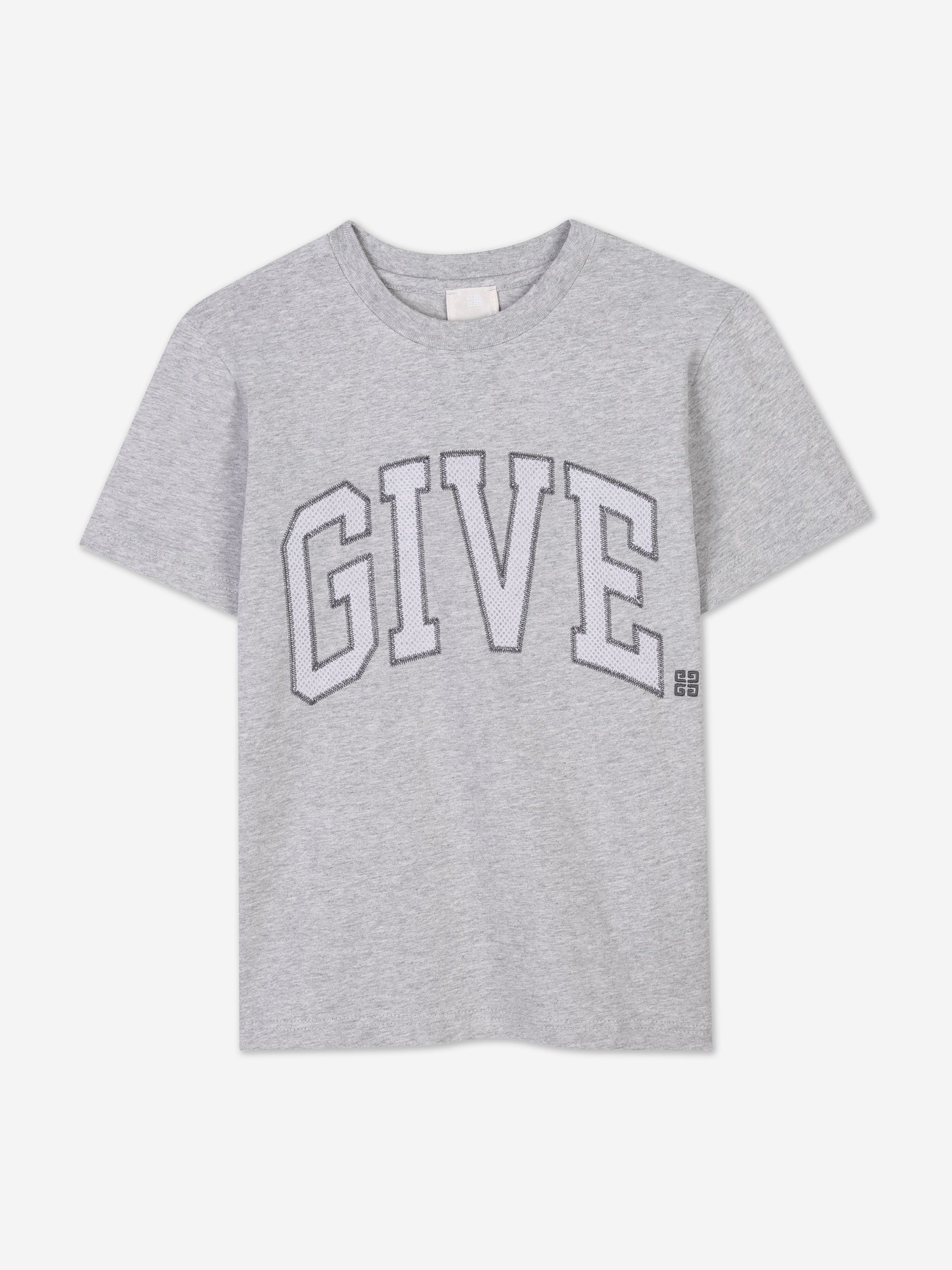 Boys Embroidered Logo T-Shirt in Grey Visit New For Sale
