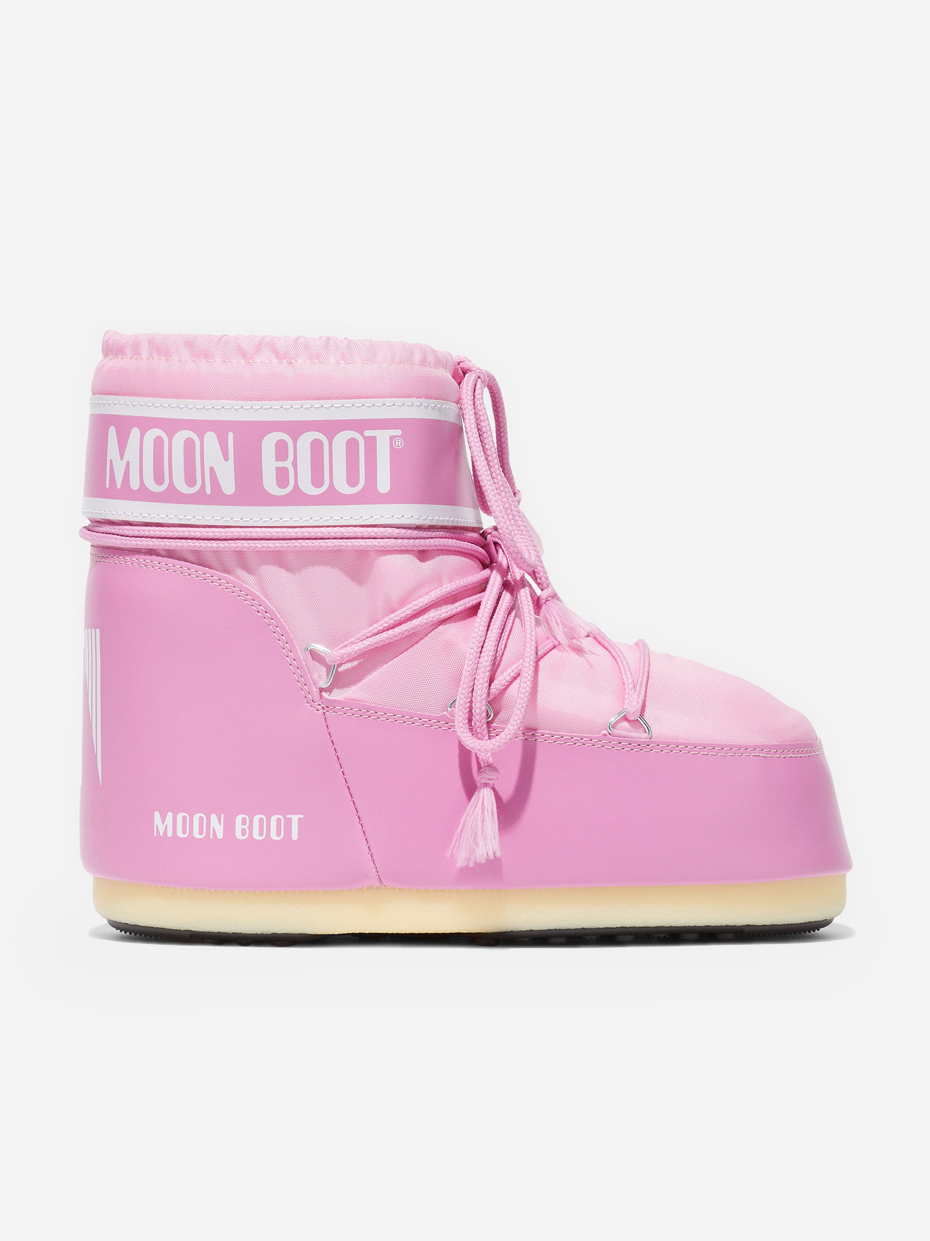 Moon Boot Girls Icon Low Boots in Pink High Quality