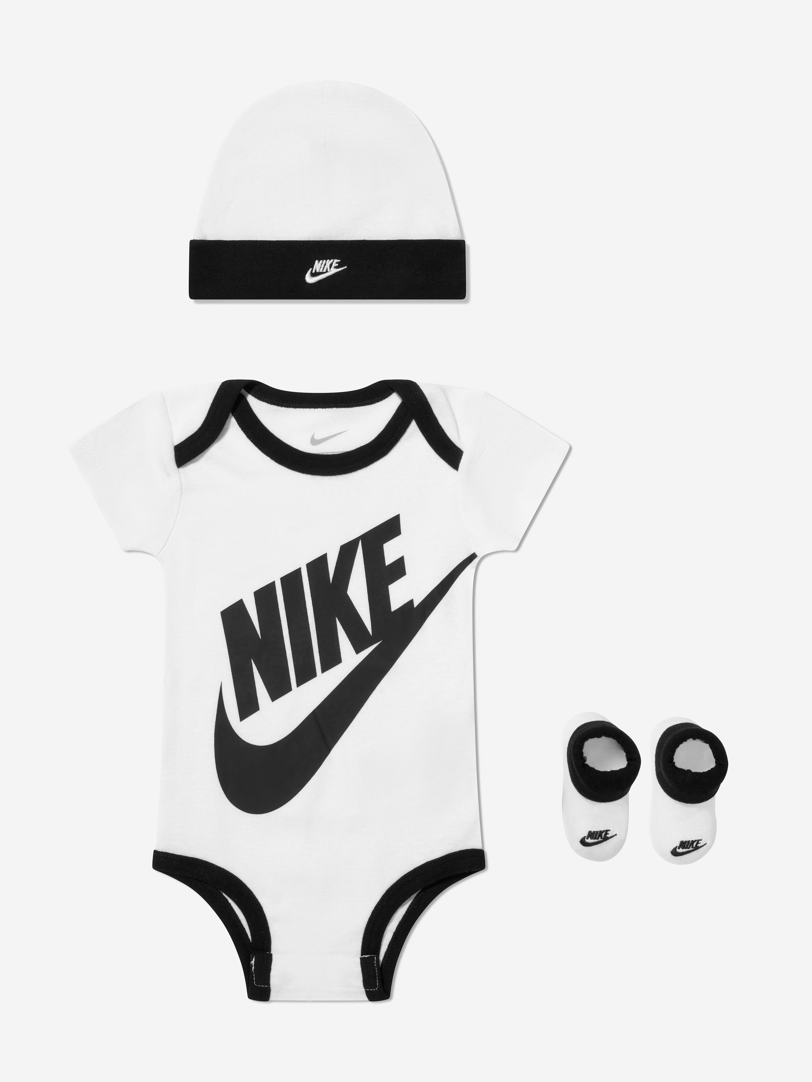Nike Baby Boys Futura Logo Box Bodysuit Set in White Top Quality Cheap Pice