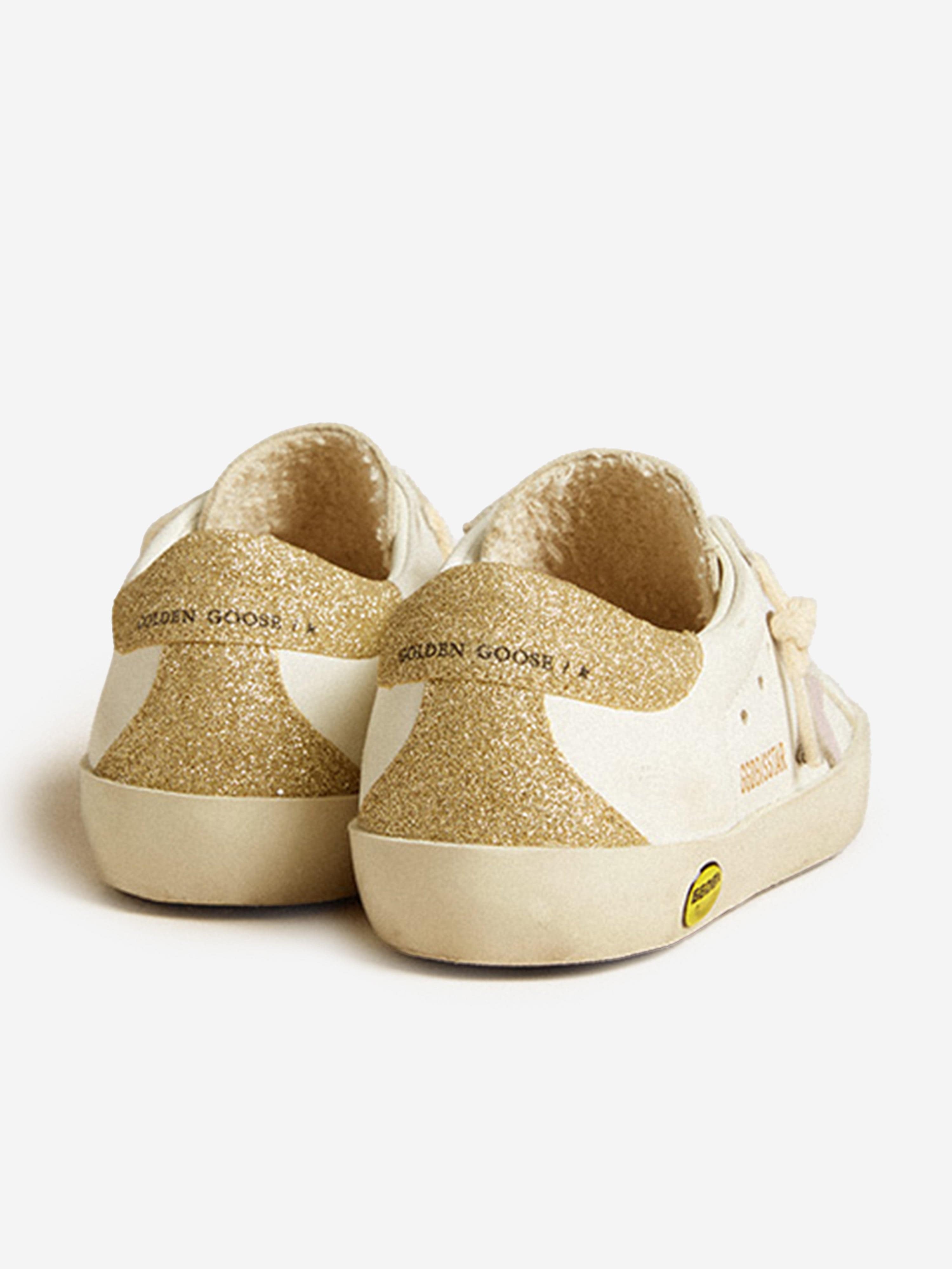 Girls Leather Super-Star Classic Trainers in White Big Sale