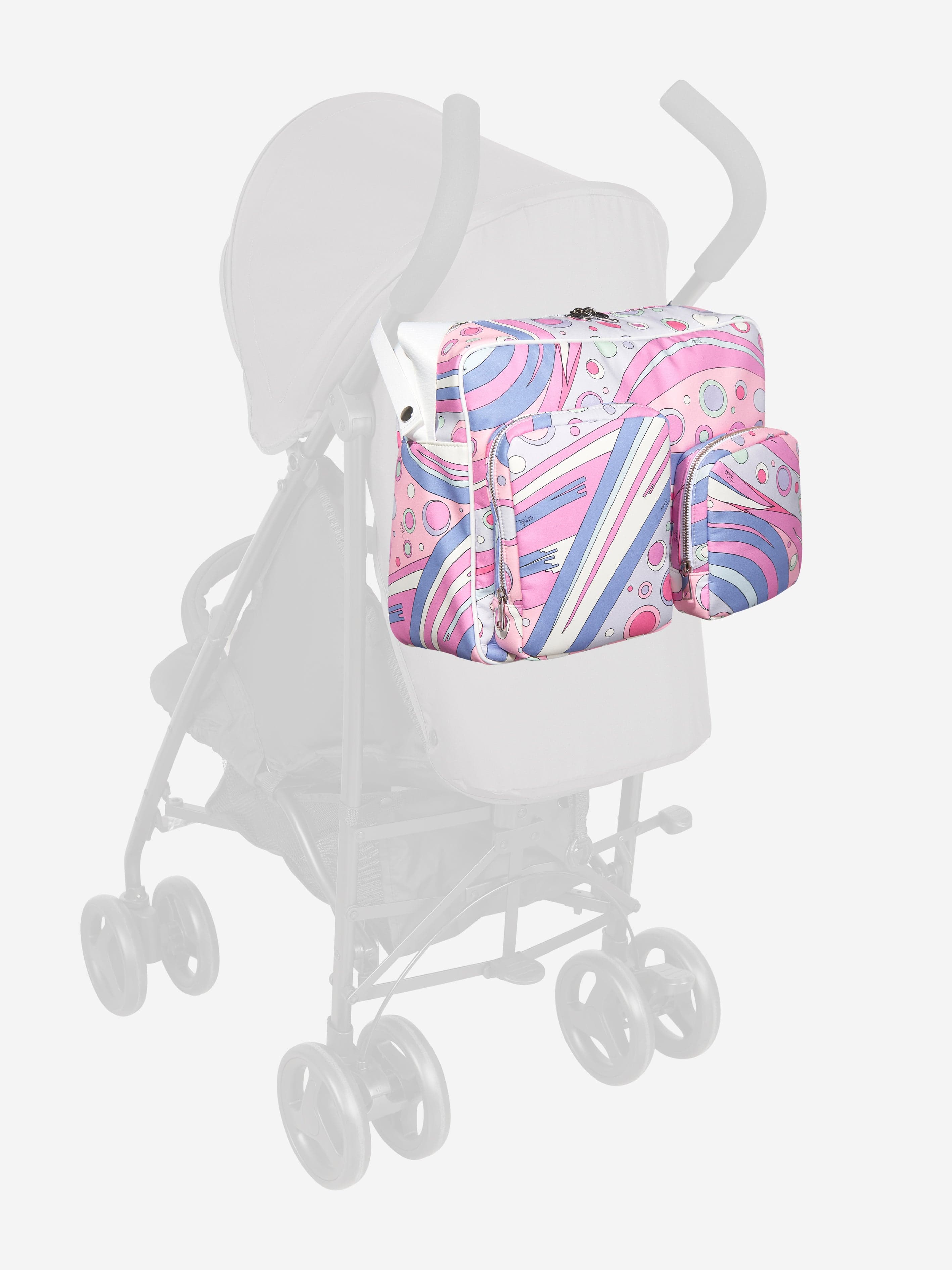 Baby Fontane Print Changing Bag in Pink (38cm) Free Shipping Geniue Stockist