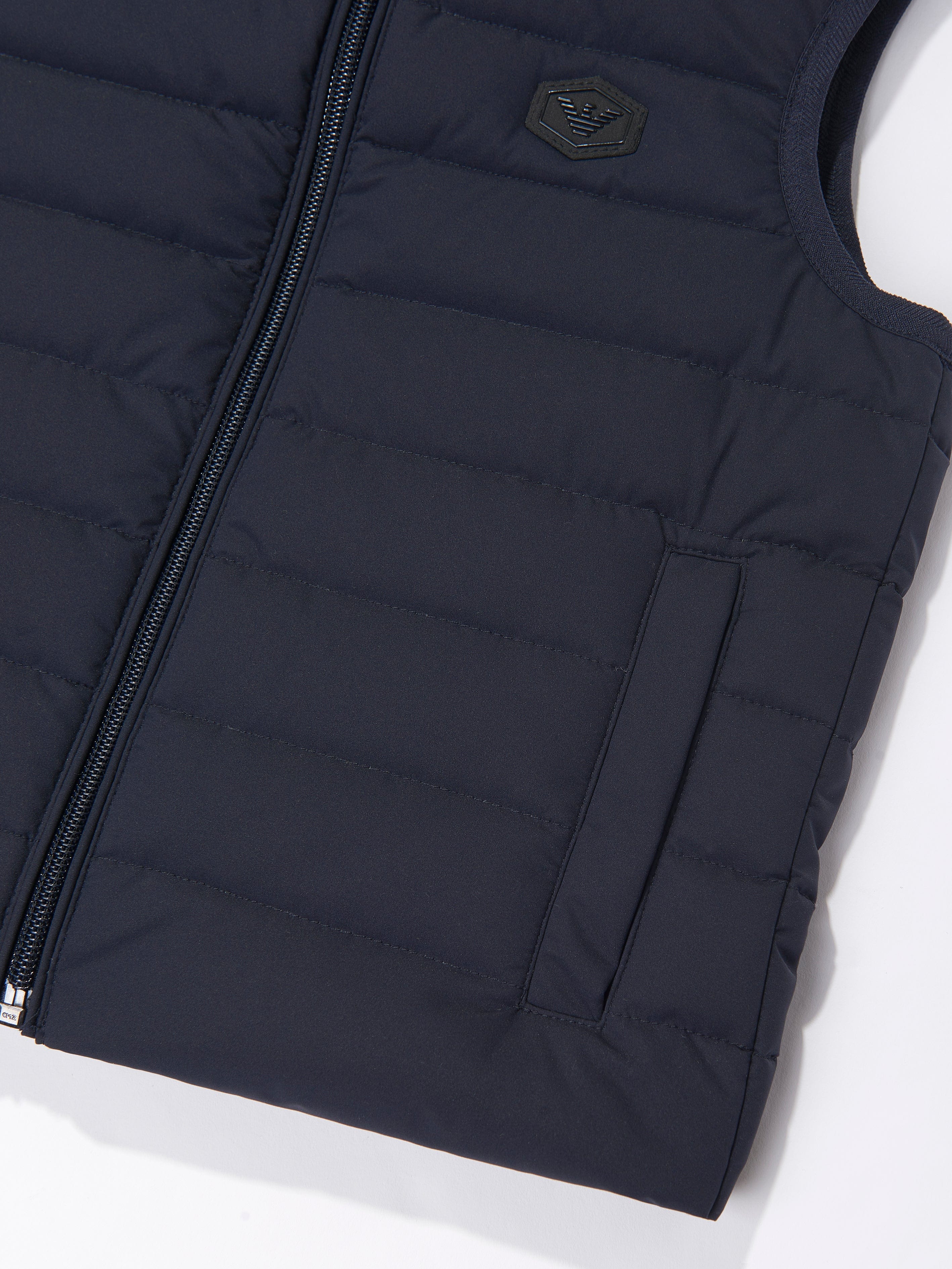 Emporio Armani Boys Down Padded Gilet in Navy View Cheap Pice