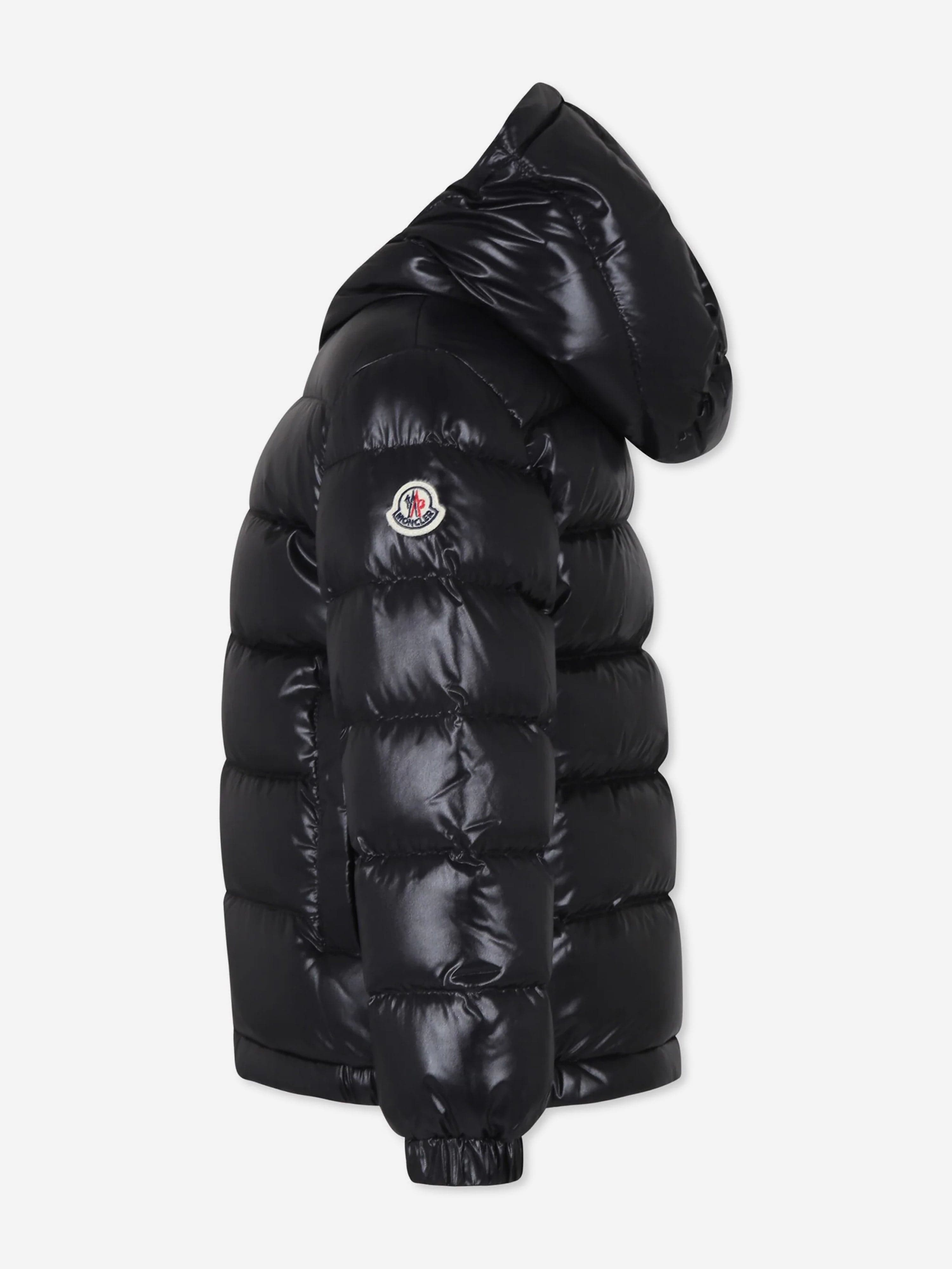Moncler Enfant Boys Down Padded New Aubert Jacket in Black For Sale Official Site