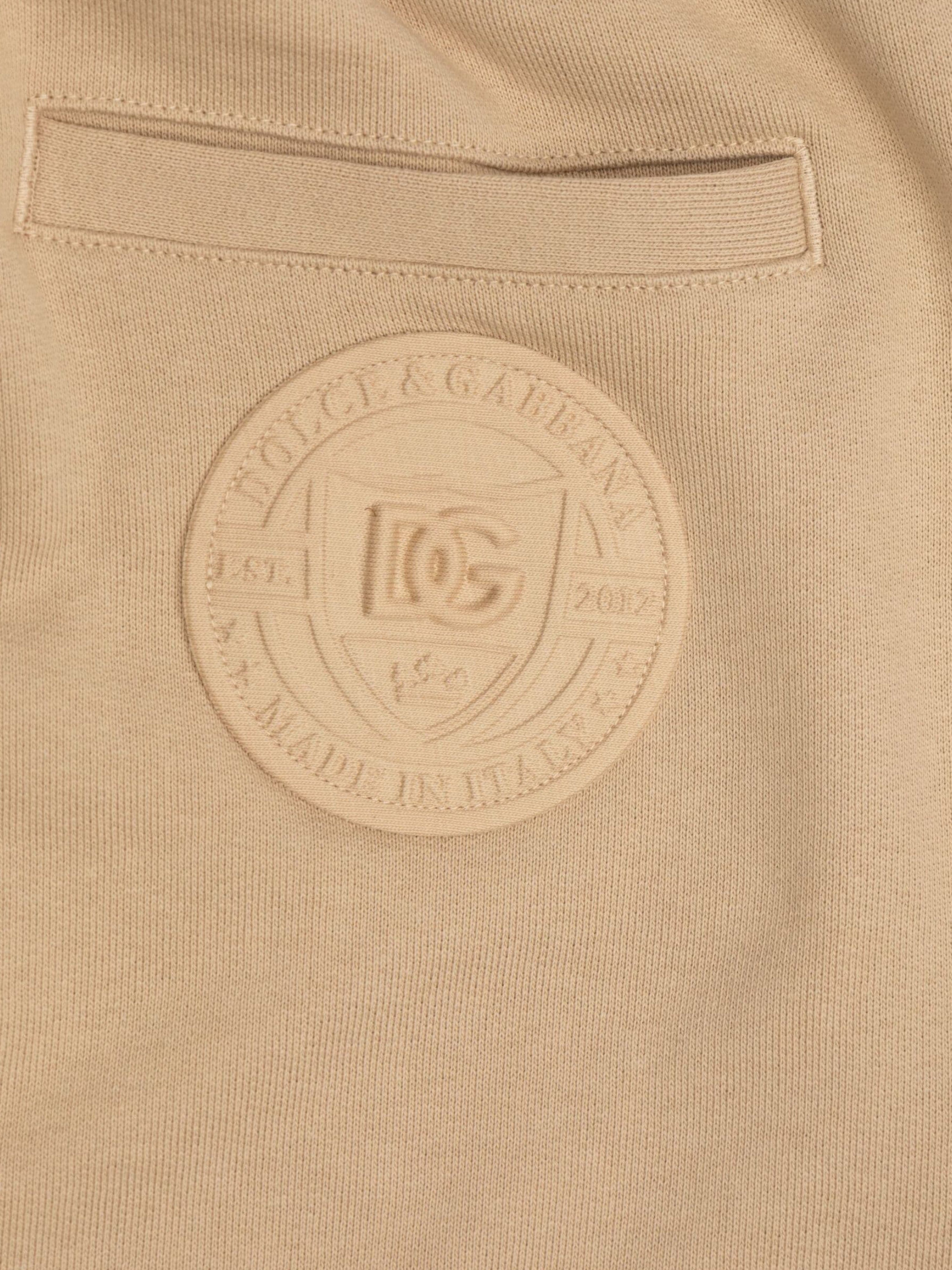 Dolce & Gabbana Boys Logo Joggers in Beige Sale Wide Range Of