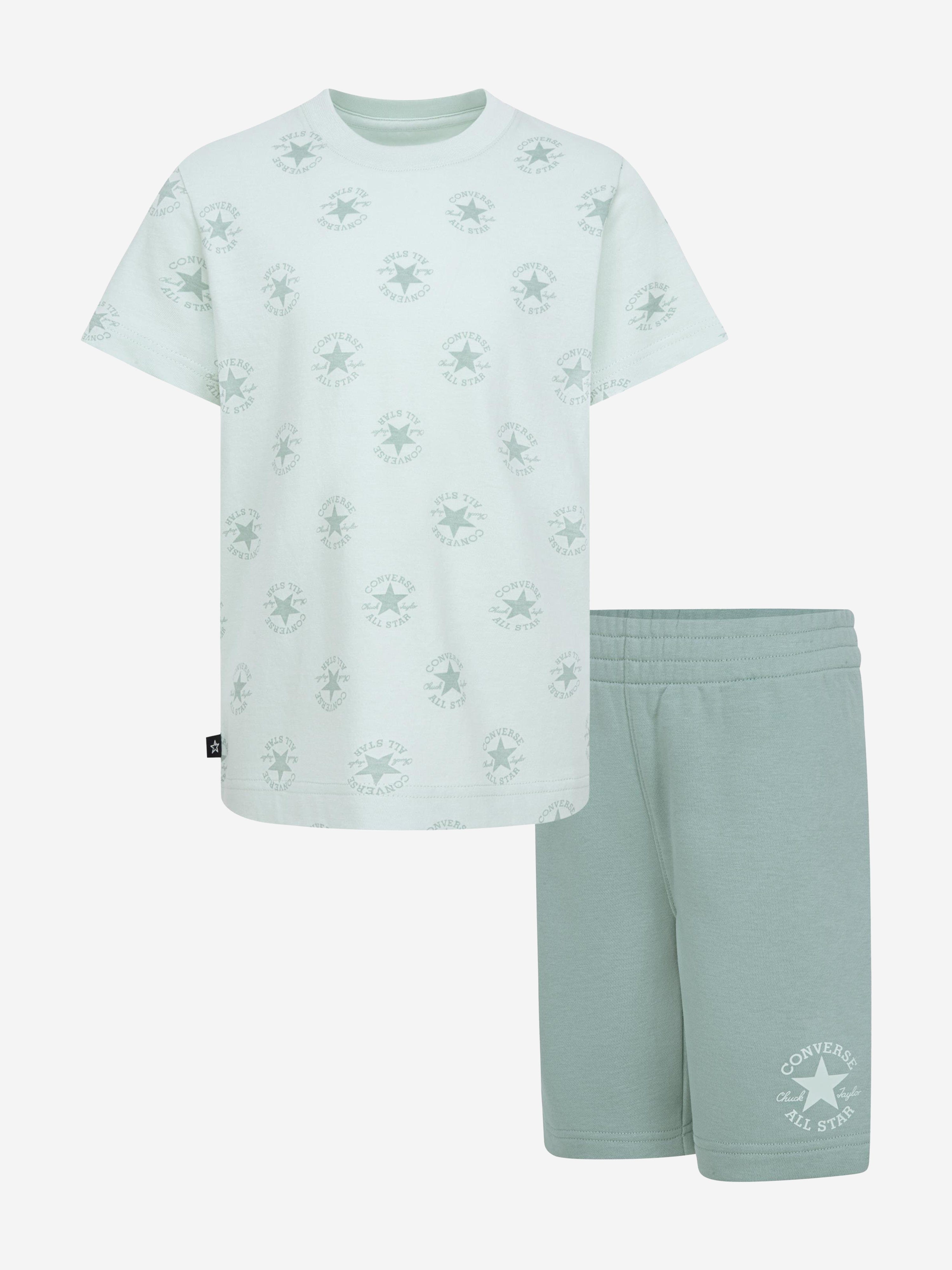 Converse Boys AOP T-Shirt And Short Set in Green Buy Cheap For Cheap