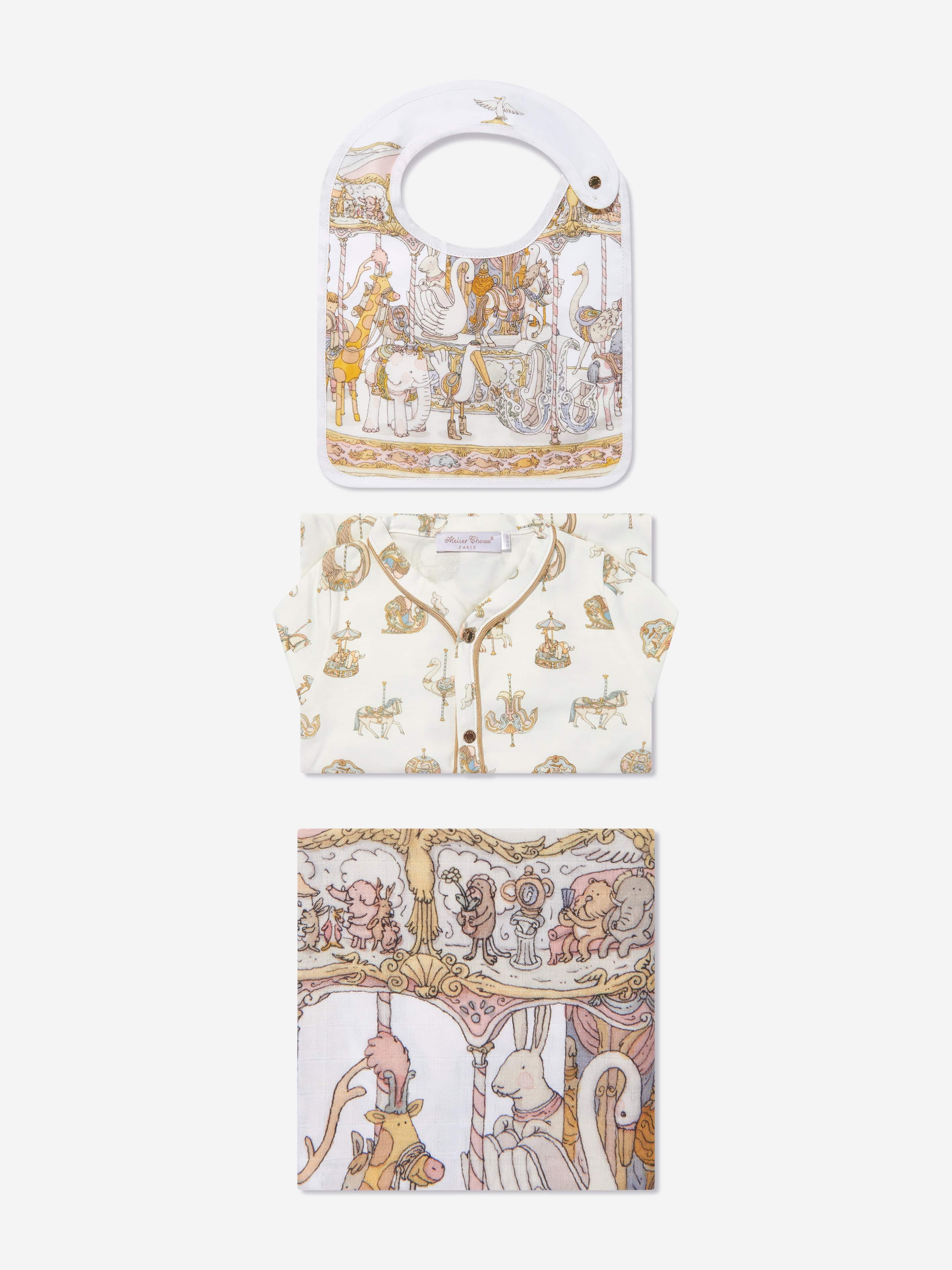 Atelier Choux Baby Girls Carousel Gift Set in Pink Cheap Outlet Locations