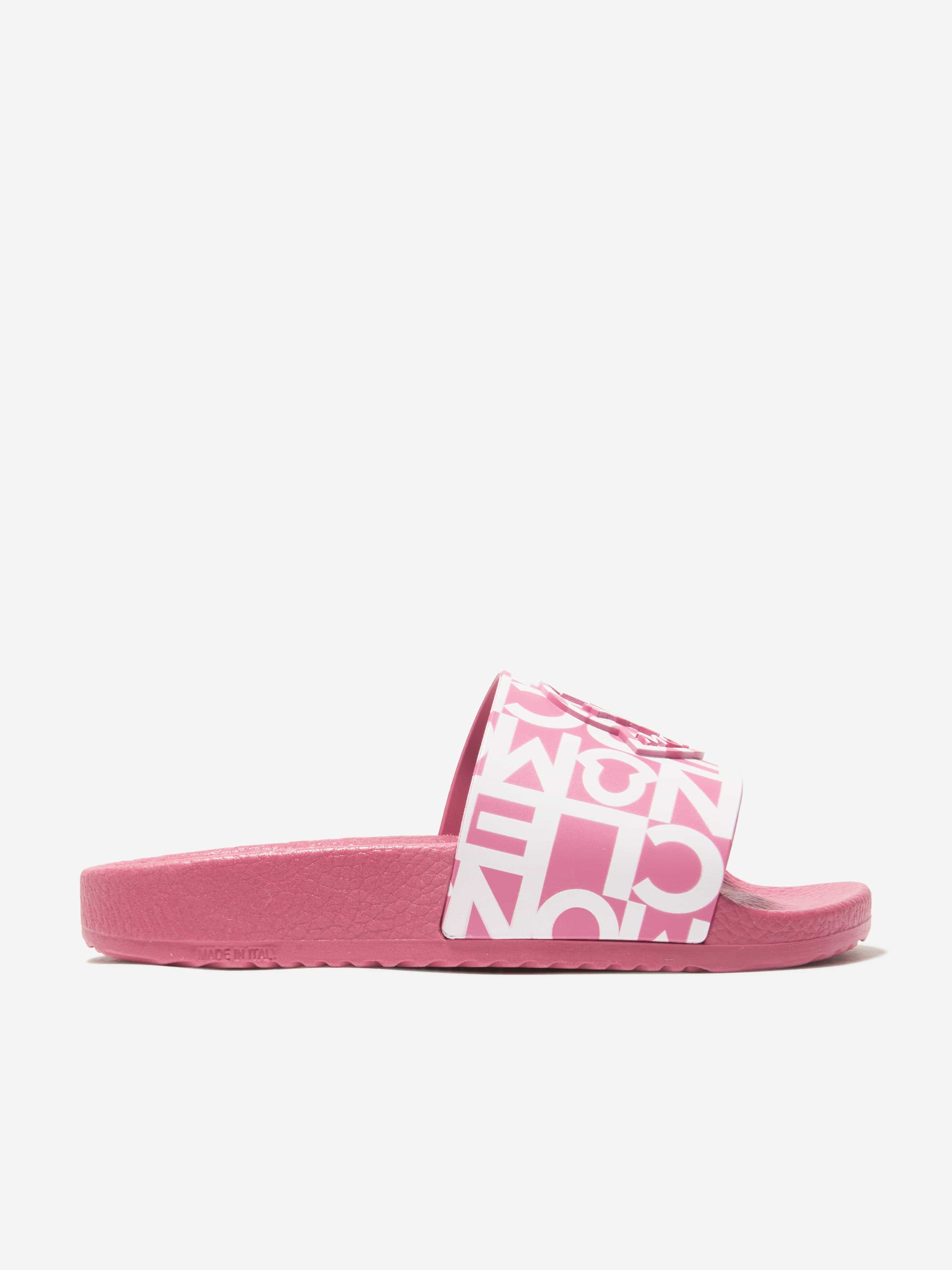 Moncler Enfant Kids Jeanne Sliders in Pink Cheap With Credit Card