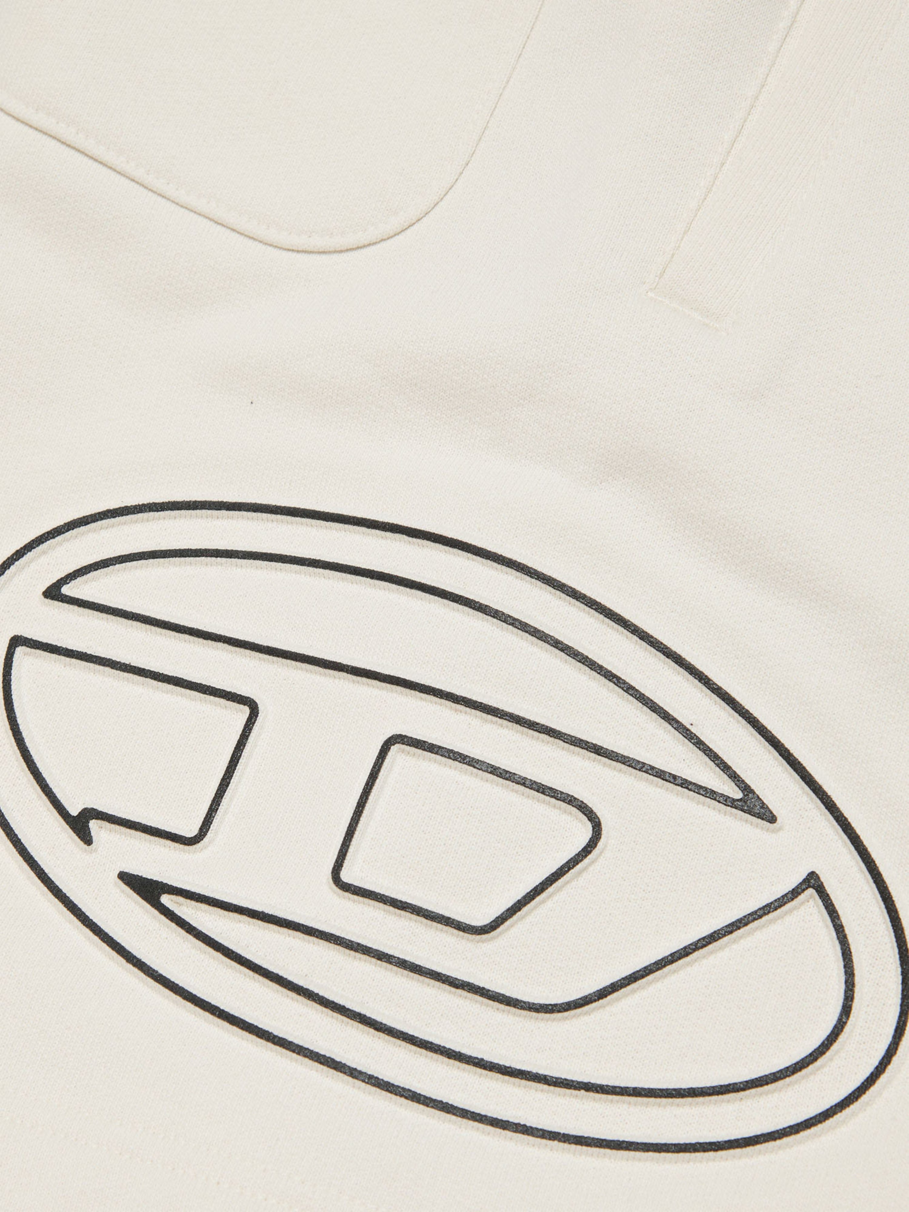 Diesel Boys Logo Shorts in Ivory Cost Online
