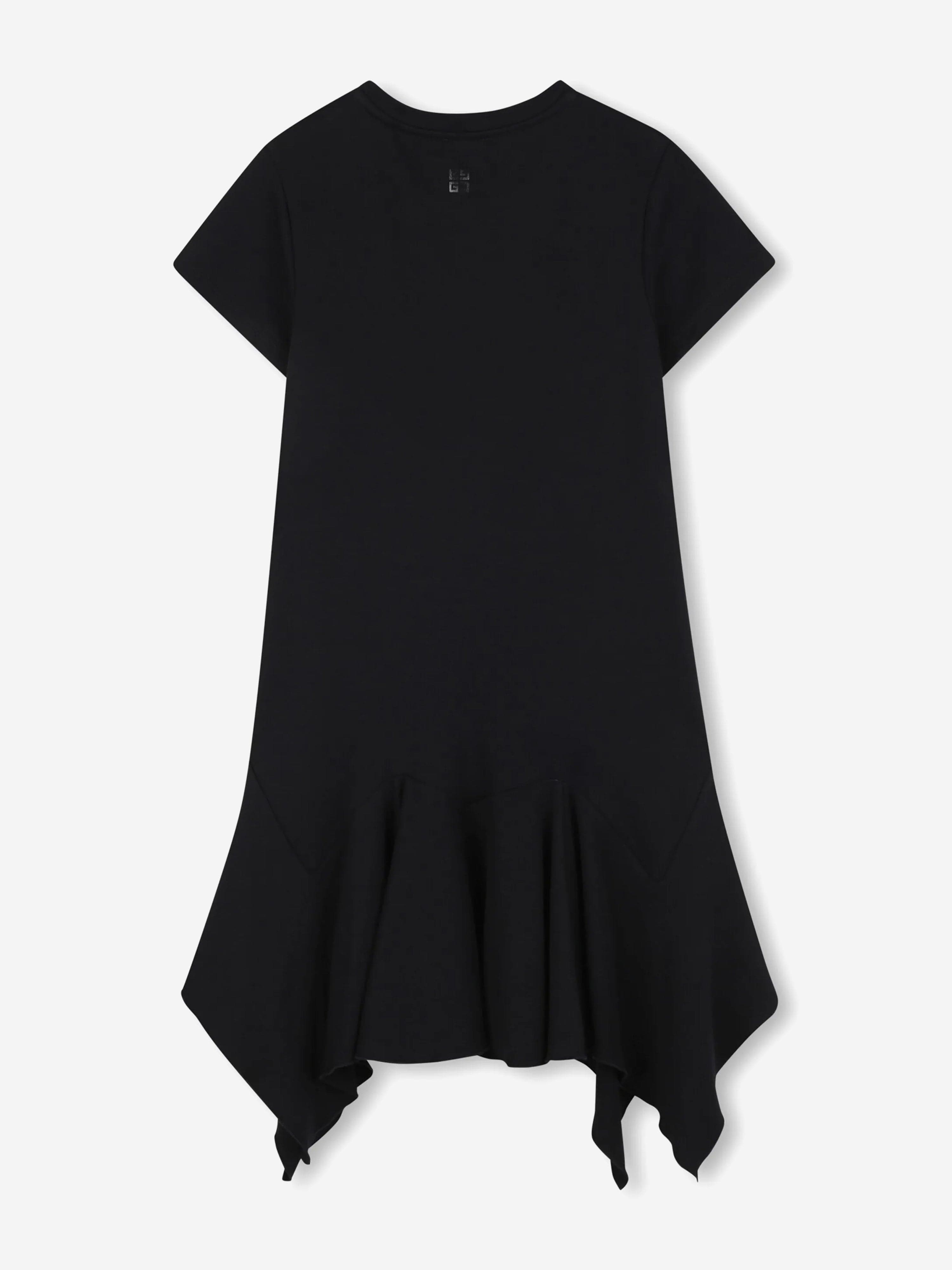 Girls Logo Ruffle Dress in Black Free Shipping Shop Offer