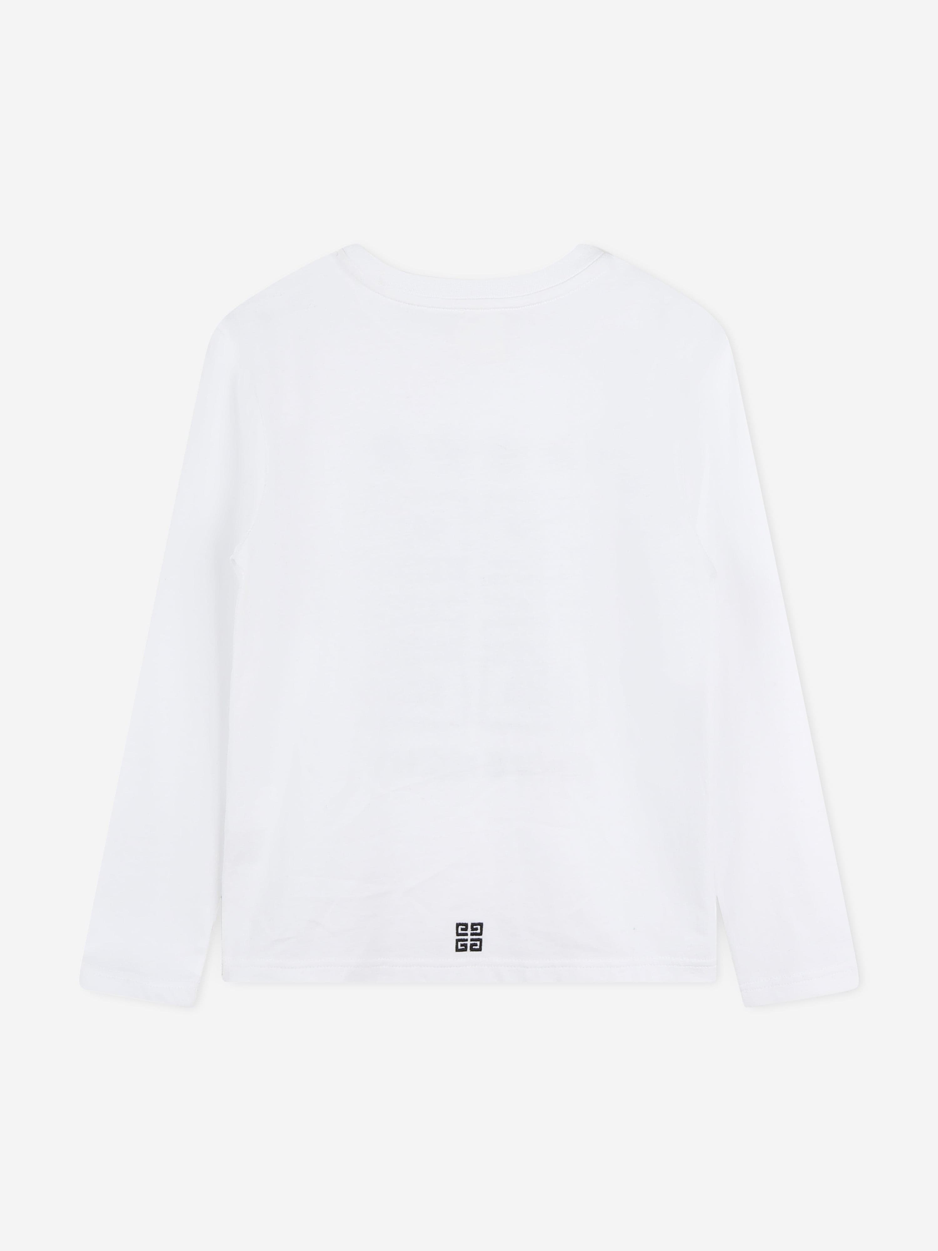 Givenchy Boys 4G Long Sleeve T-Shirt in White Buy Cheap Official Site