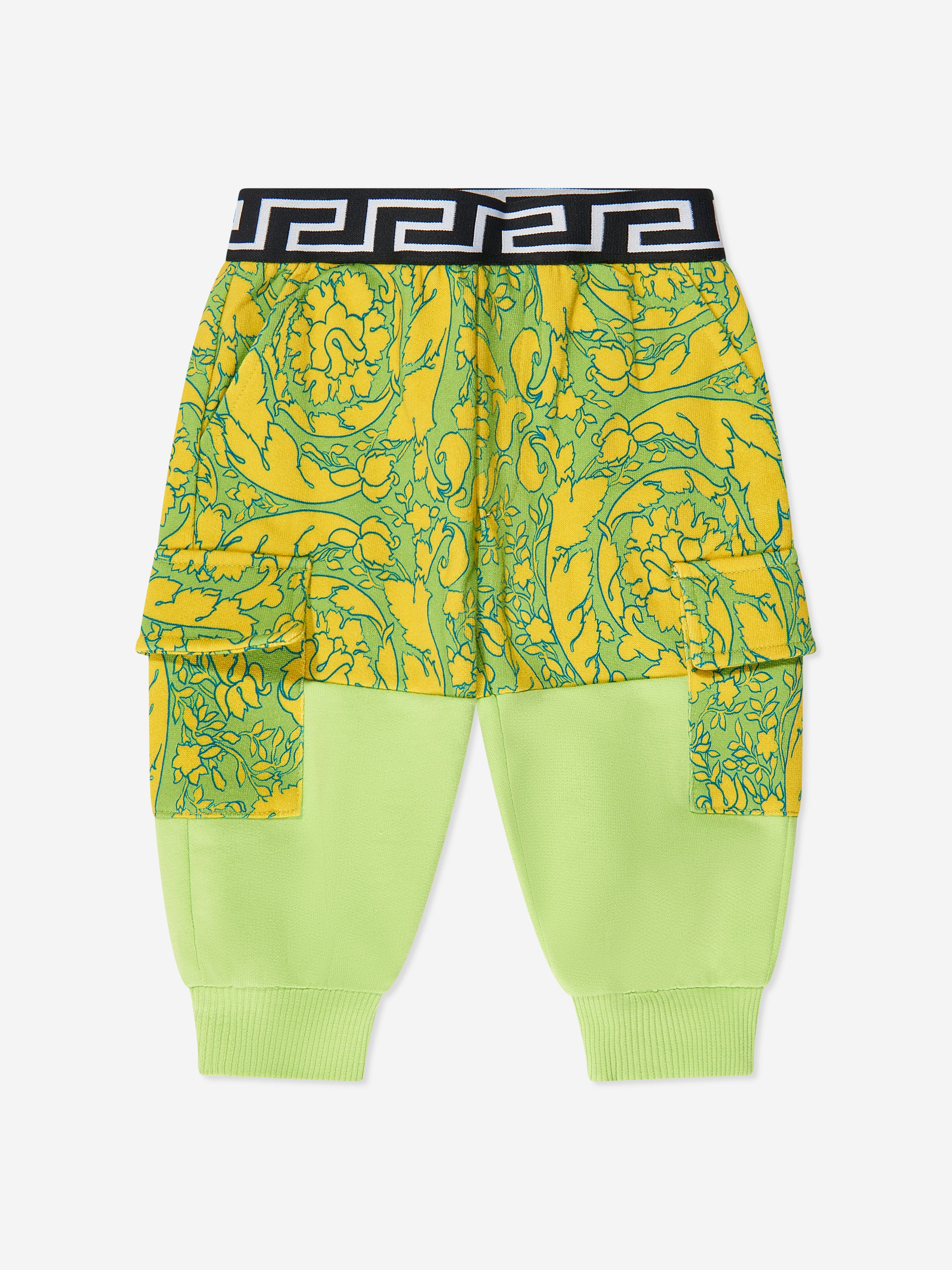 Versace Baby Boys Barocco Joggers in Green Enjoy Online