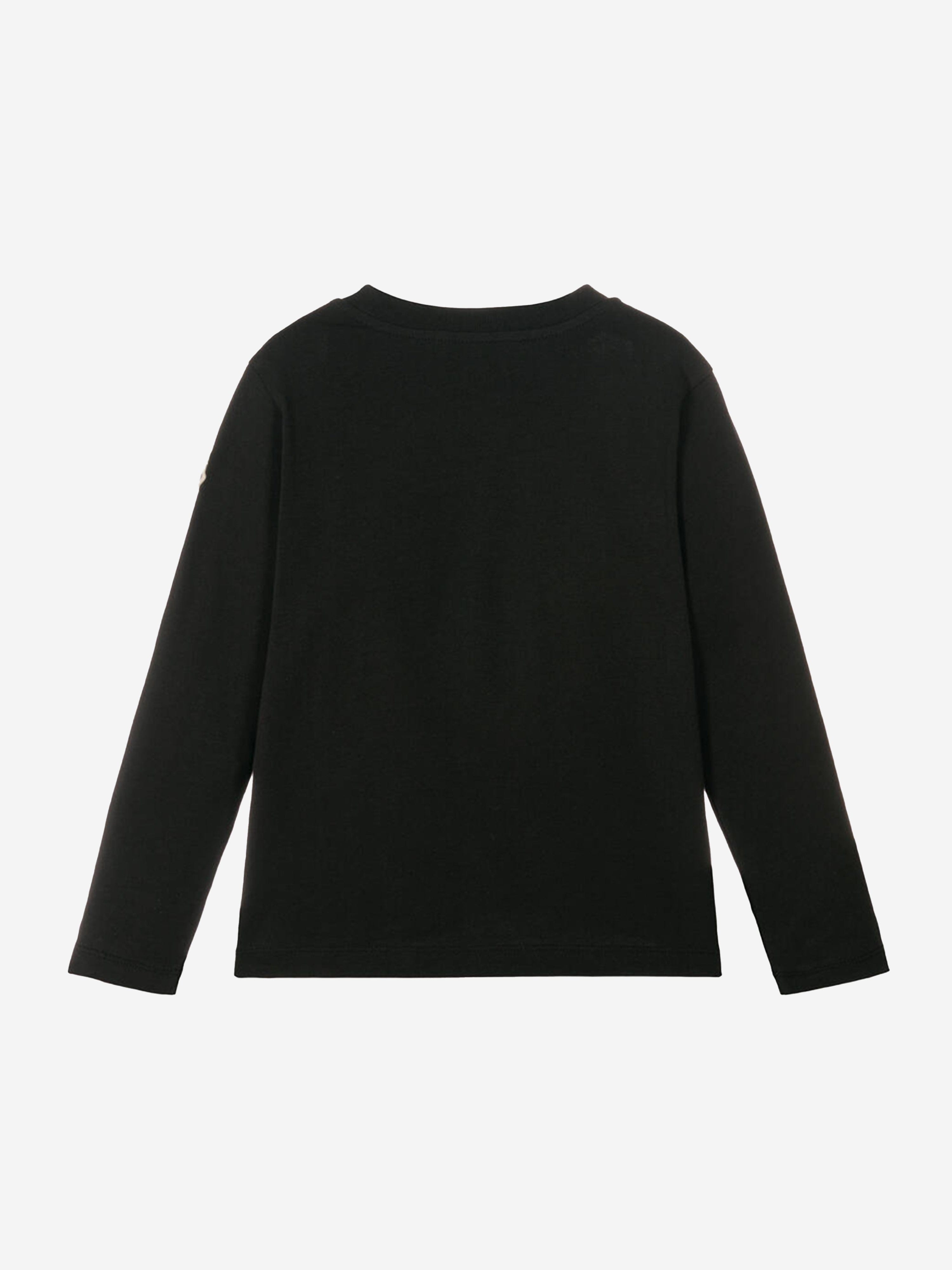 Moncler Enfant Boys Long Sleeve T-Shirt in Black Get To Buy Sale Online
