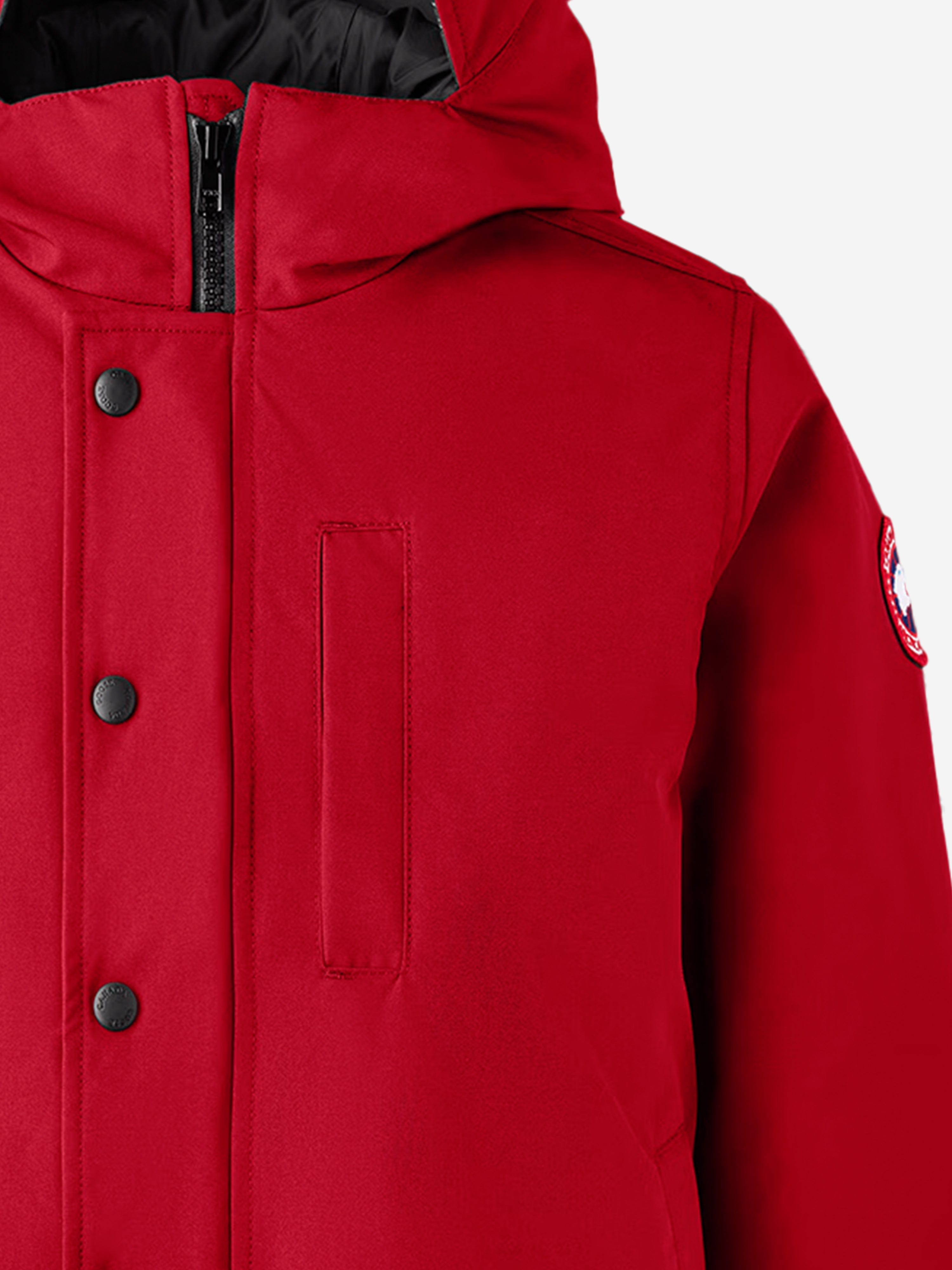 Canada Goose Kids Down Padded Logan Parka Jacket in Red Factory Outlet