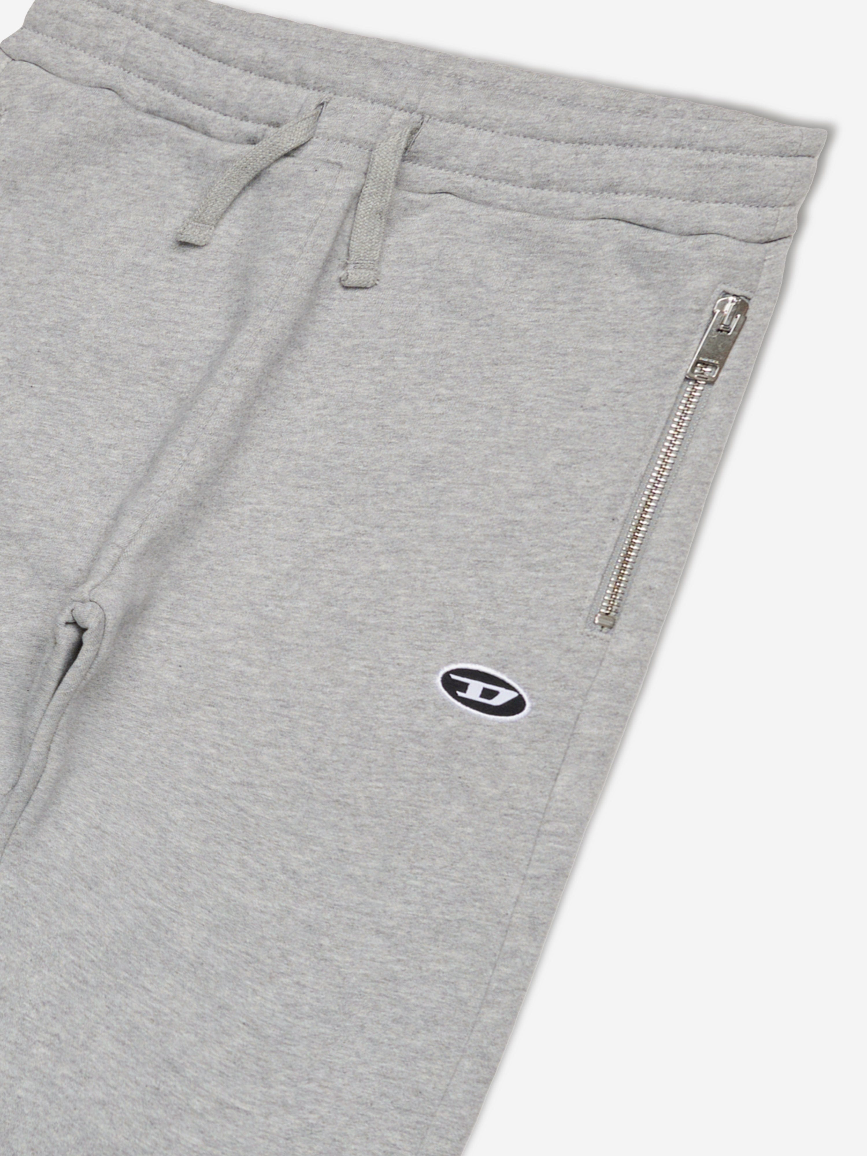 Diesel Boys Logo Joggers in Grey Cheap Fashionable