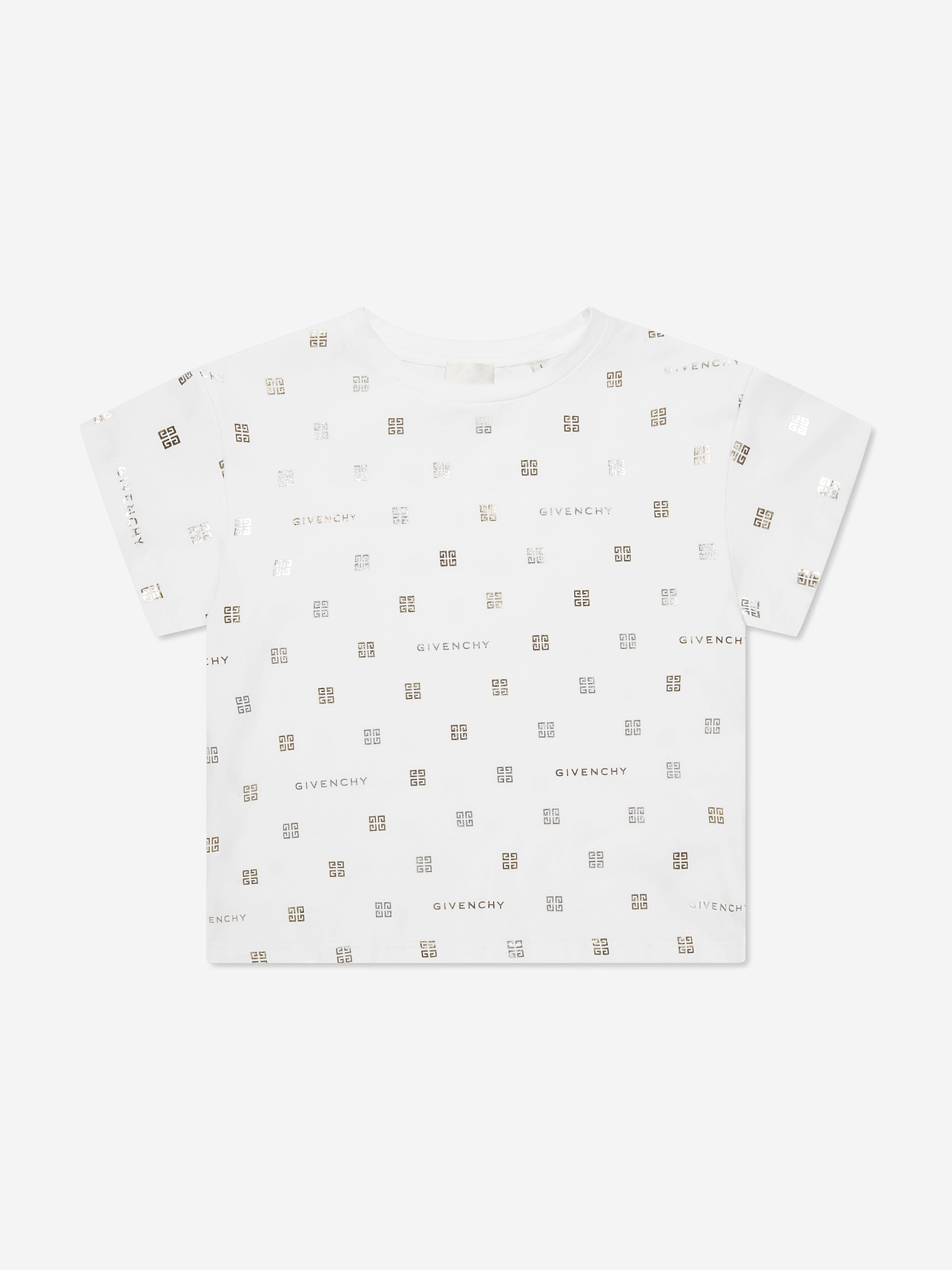 Givenchy Girls 4G Logo T-Shirt in White 100% Authentic